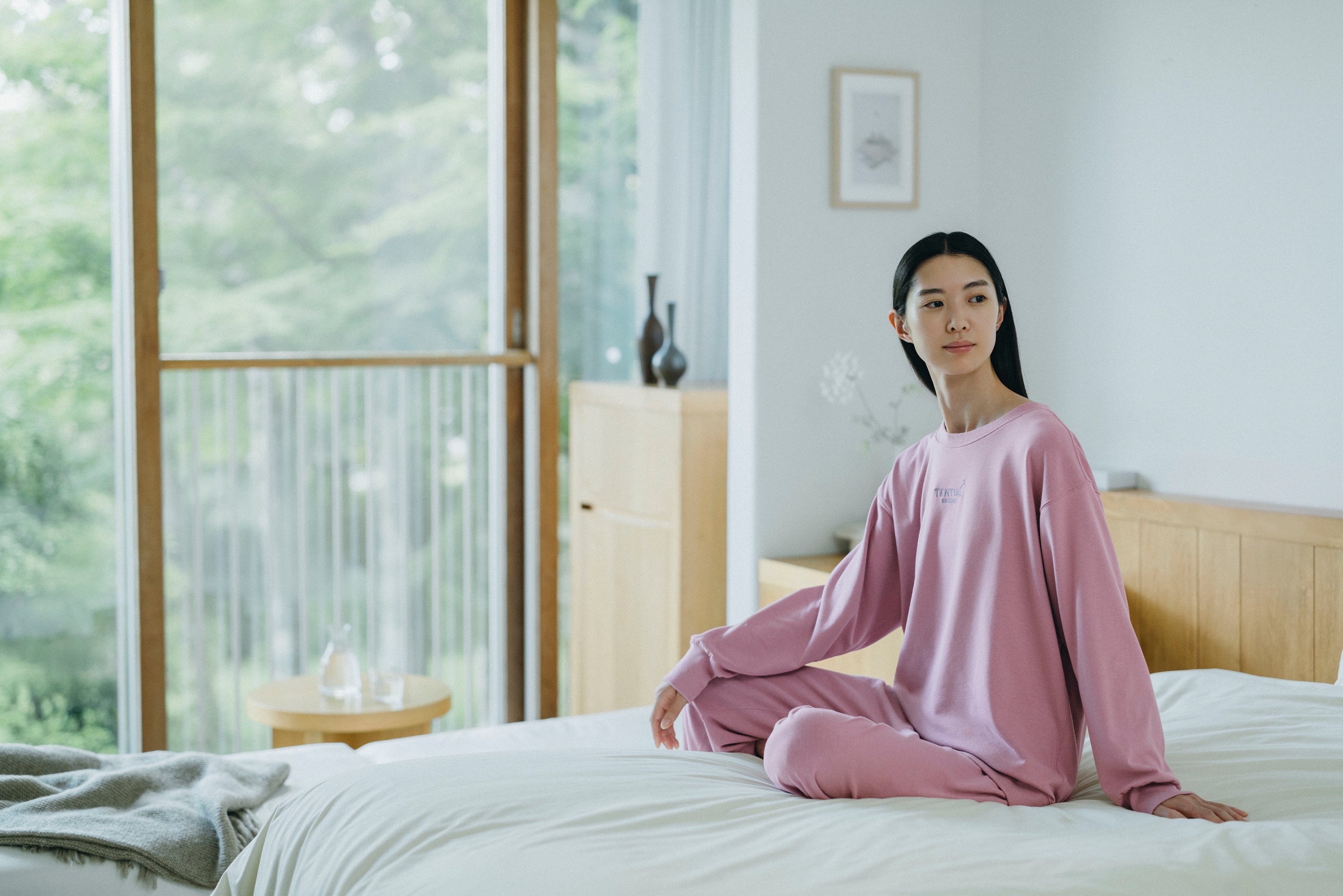 ルームウェア・パジャマ Tential BAKUNE women waffle pajamas BAKUNE
