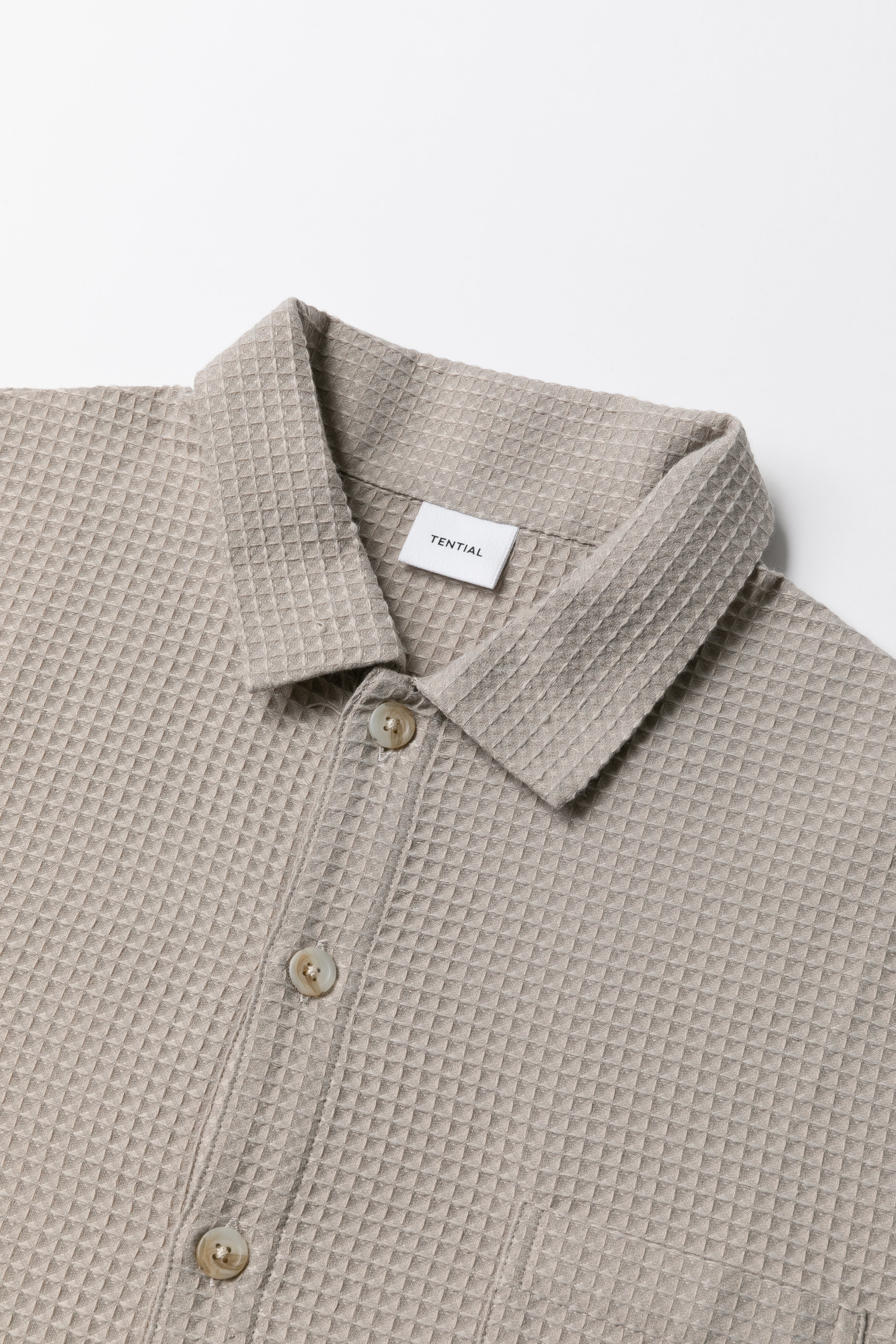 BAKUNE Waffle Men's Long Sleeve Button Down Pullover / Long Pants