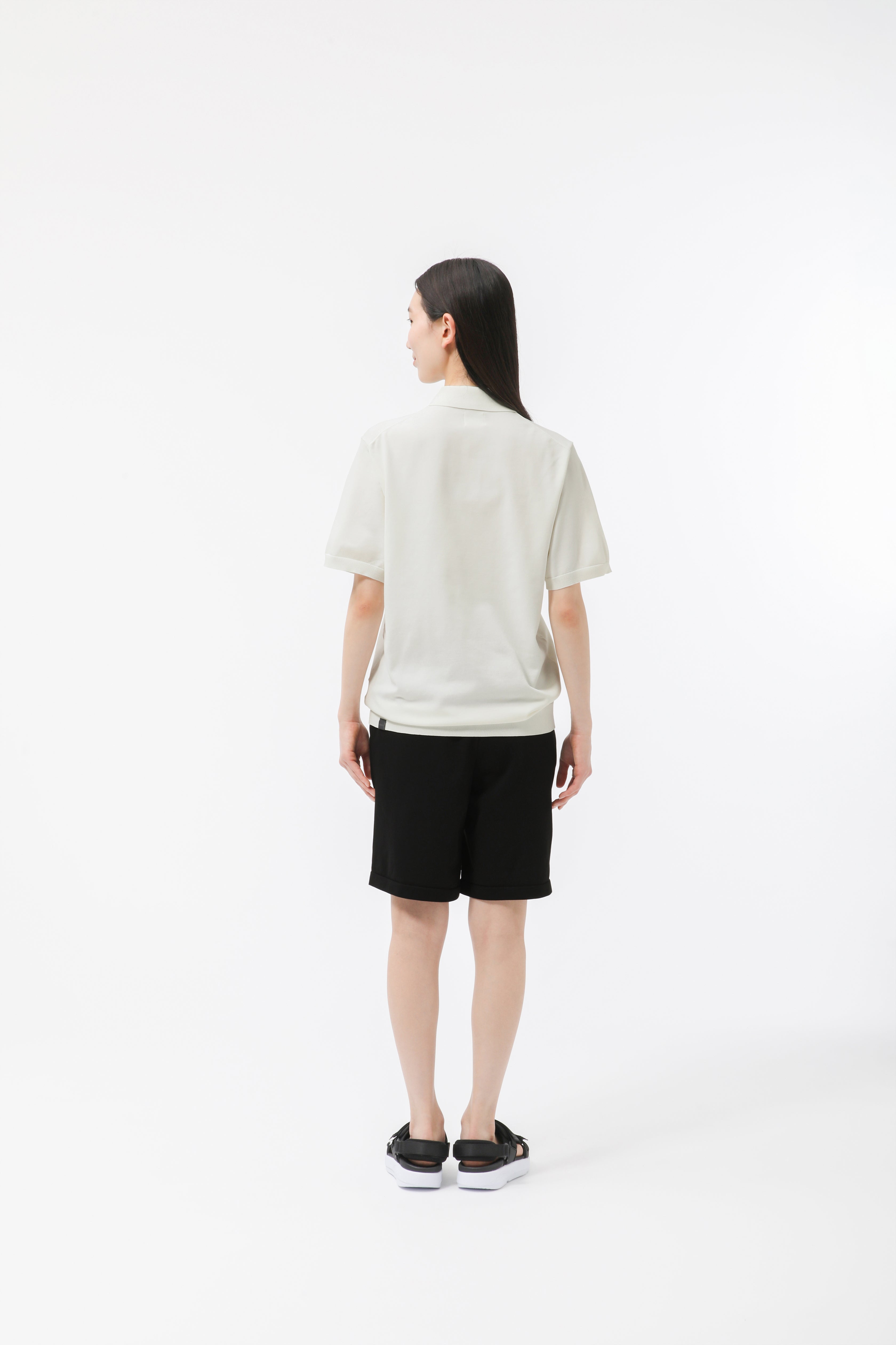 MIGARU Light Knit Short Sleeve Polo Shirt / Short Pants
