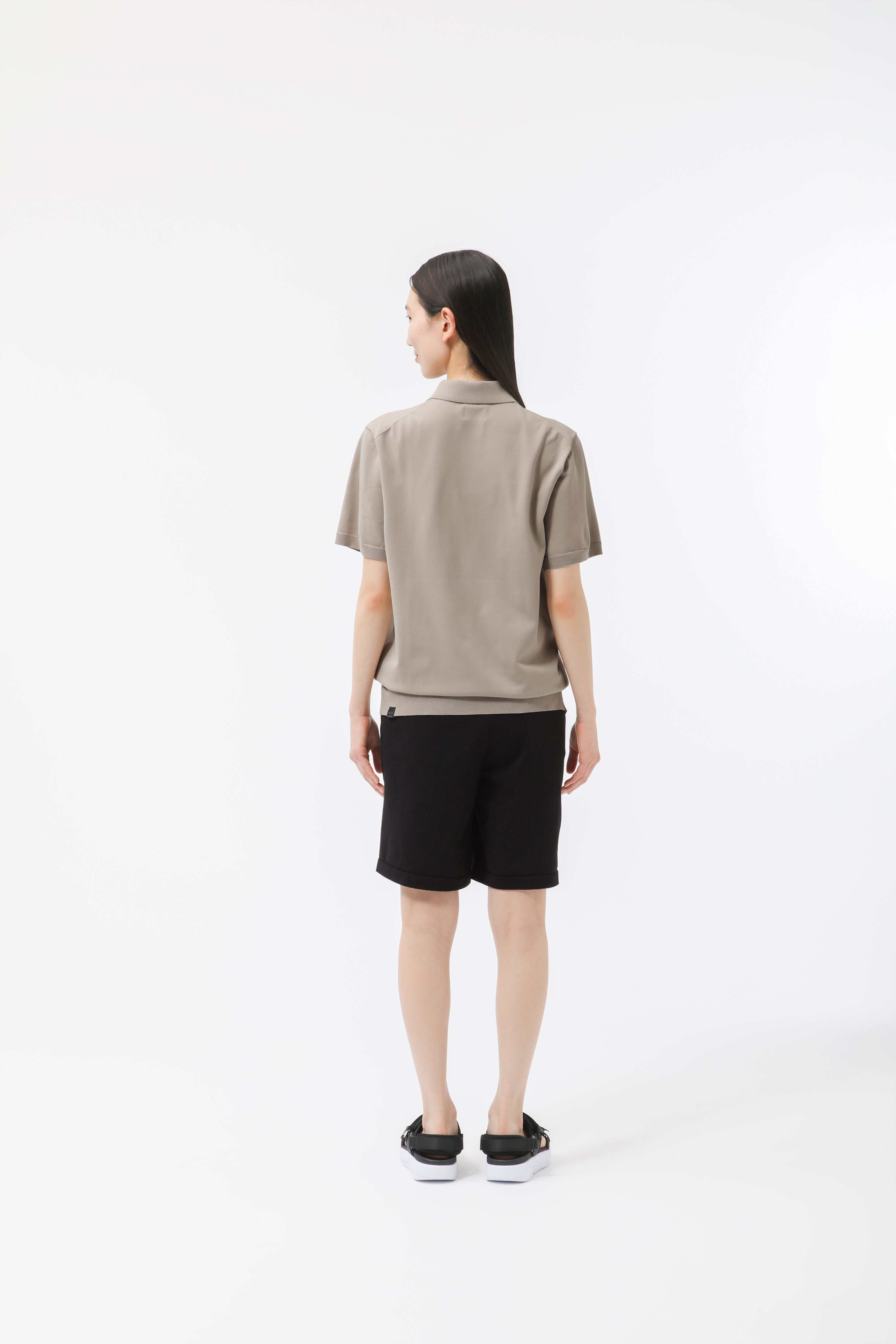 MIGARU Light Knit Short Sleeve Polo Shirt / Short Pants