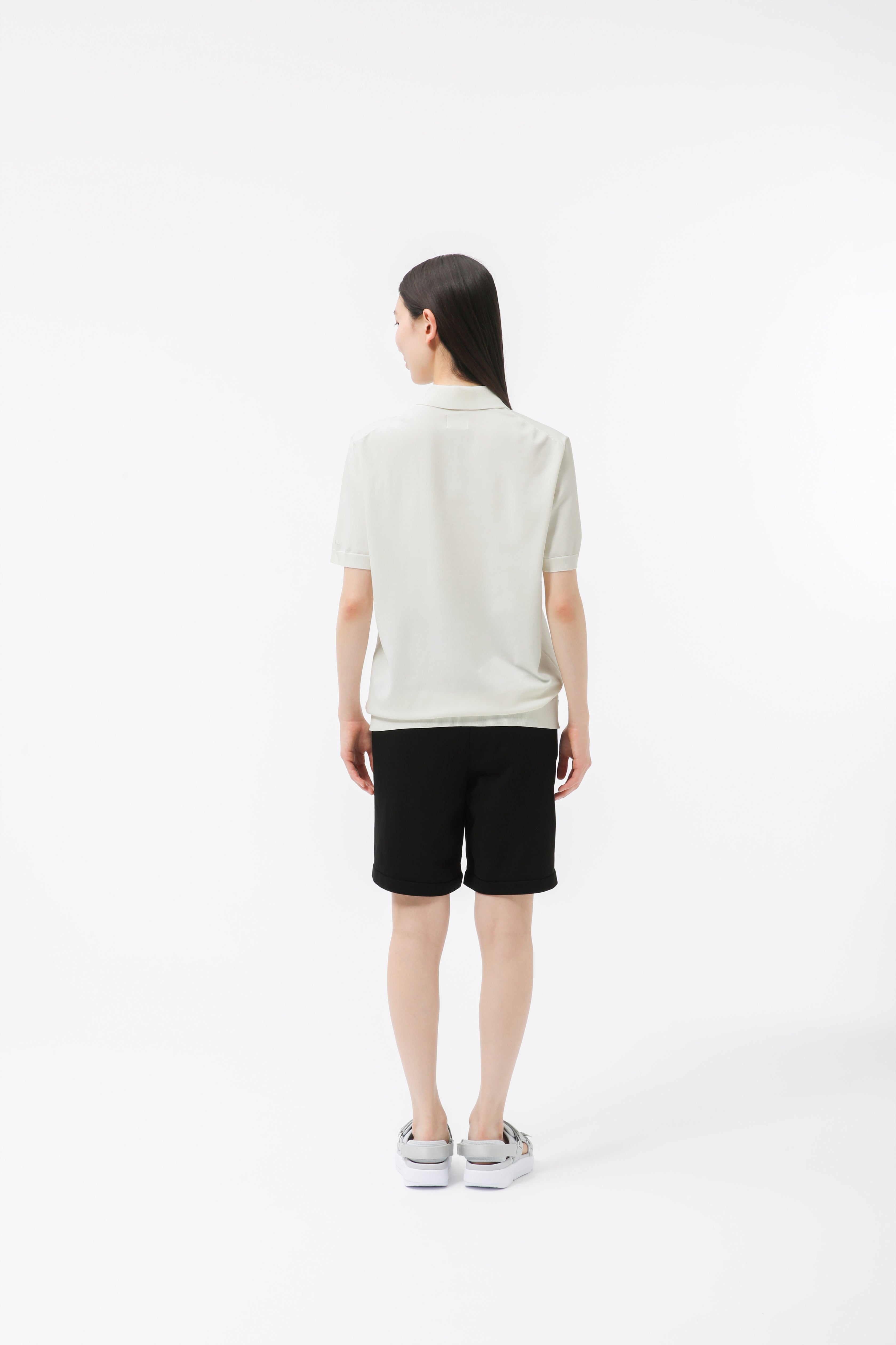 MIGARU Light Knit Short Sleeve Tailored Polo Shirt / Short Pants