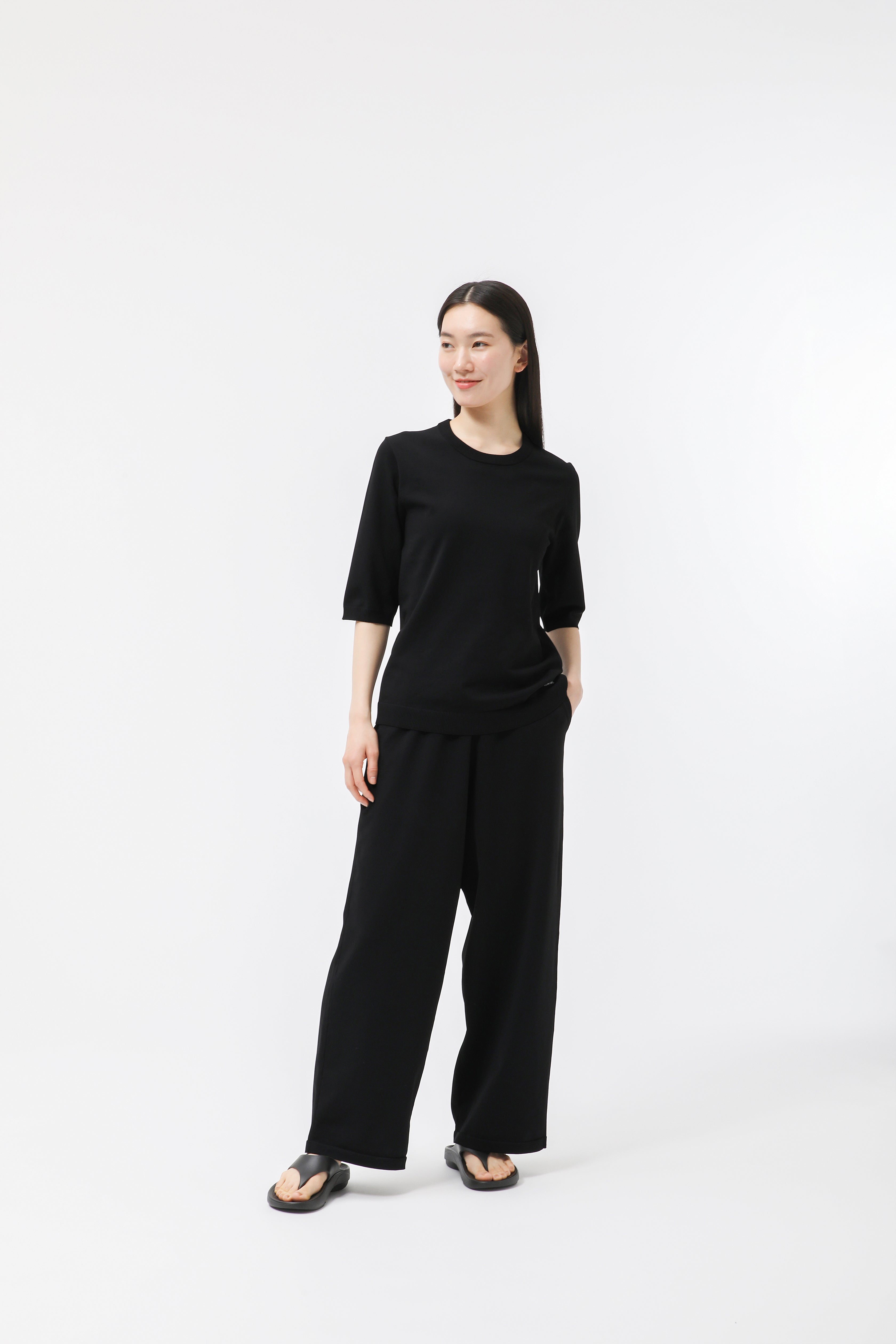 MIGARU Light Knit Women's Short Sleeve T-Shirt / Long Pants