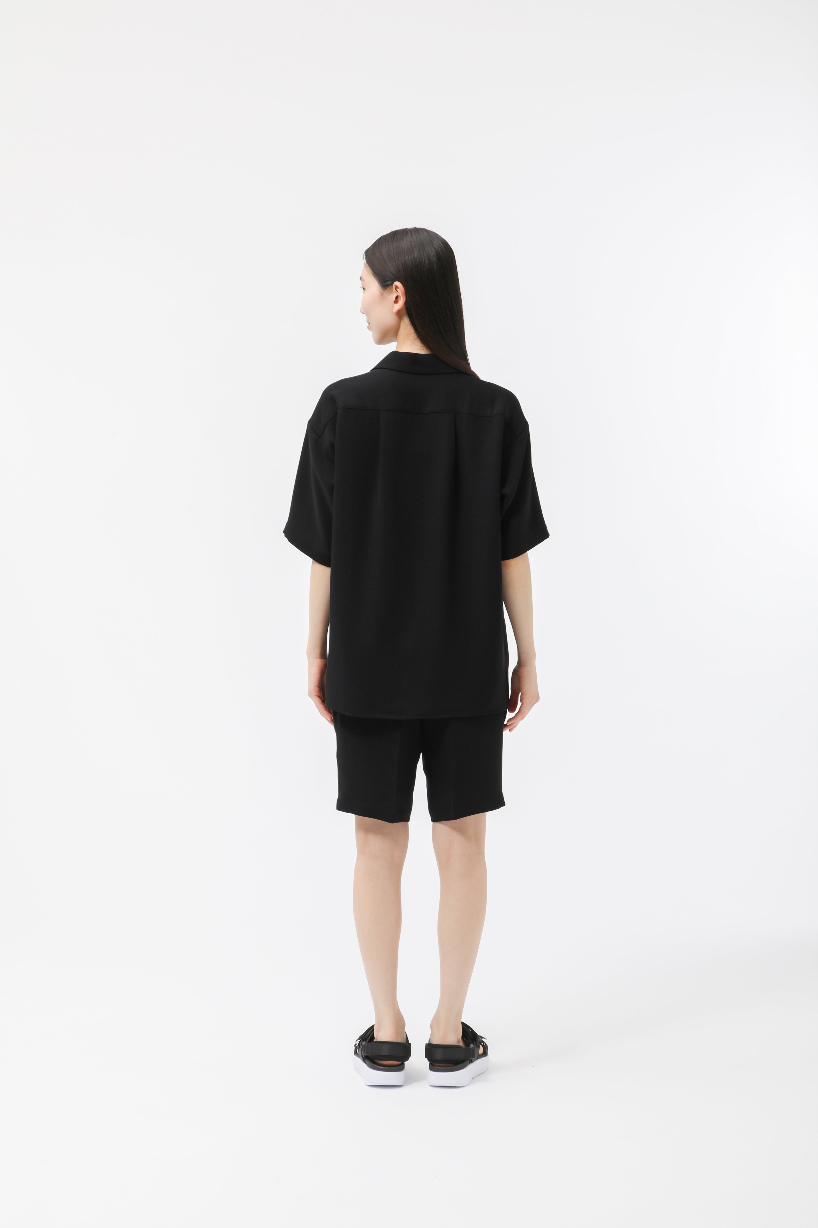 MIGARU Dry Short Sleeve Shirt Open Collar / Long Pants