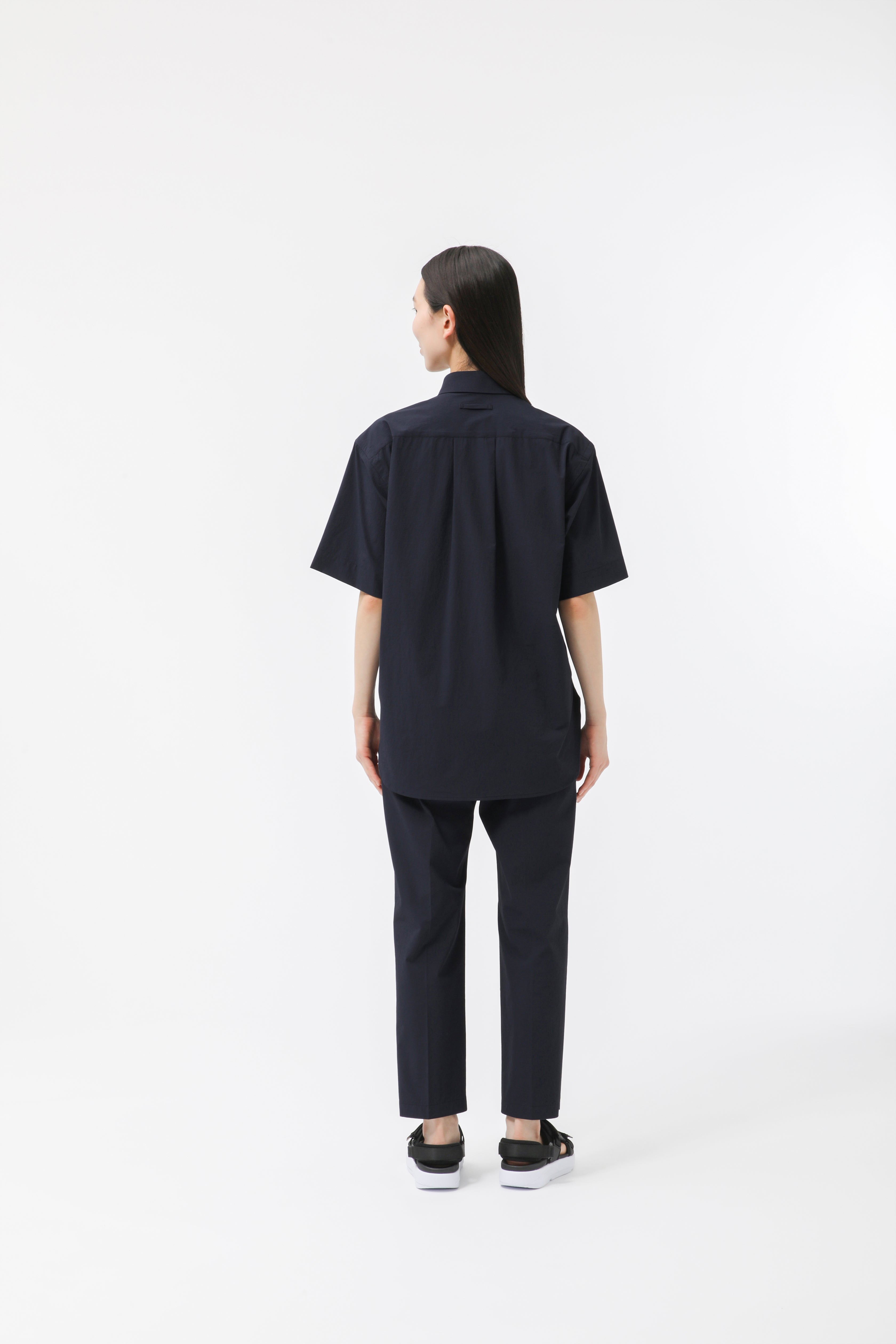 MIGARU Seersucker Short Sleeve Shirt / Long Pants