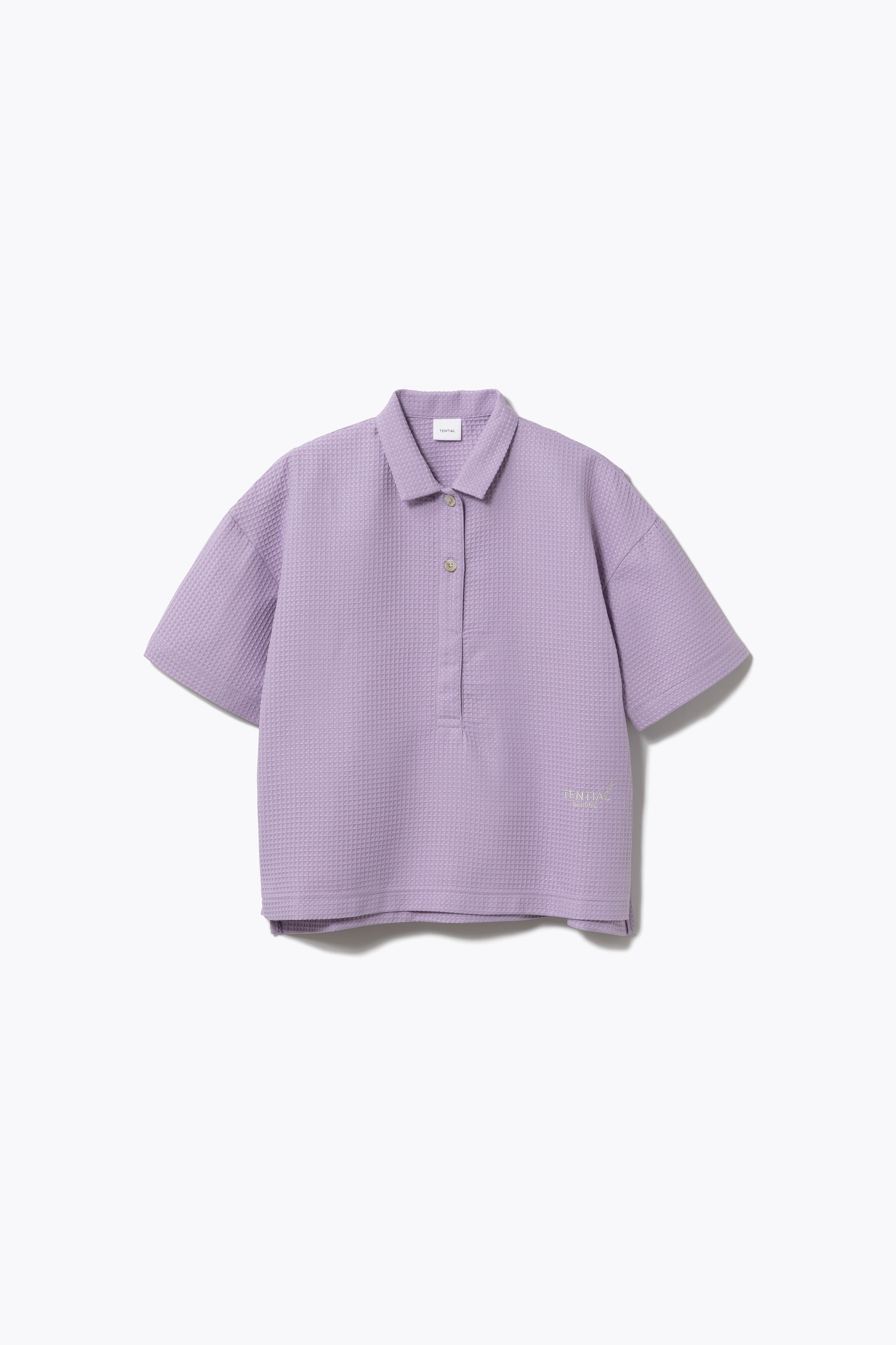 BAKUNE Waffle Women's Short Sleeve Button Down Pullover / Short Pants