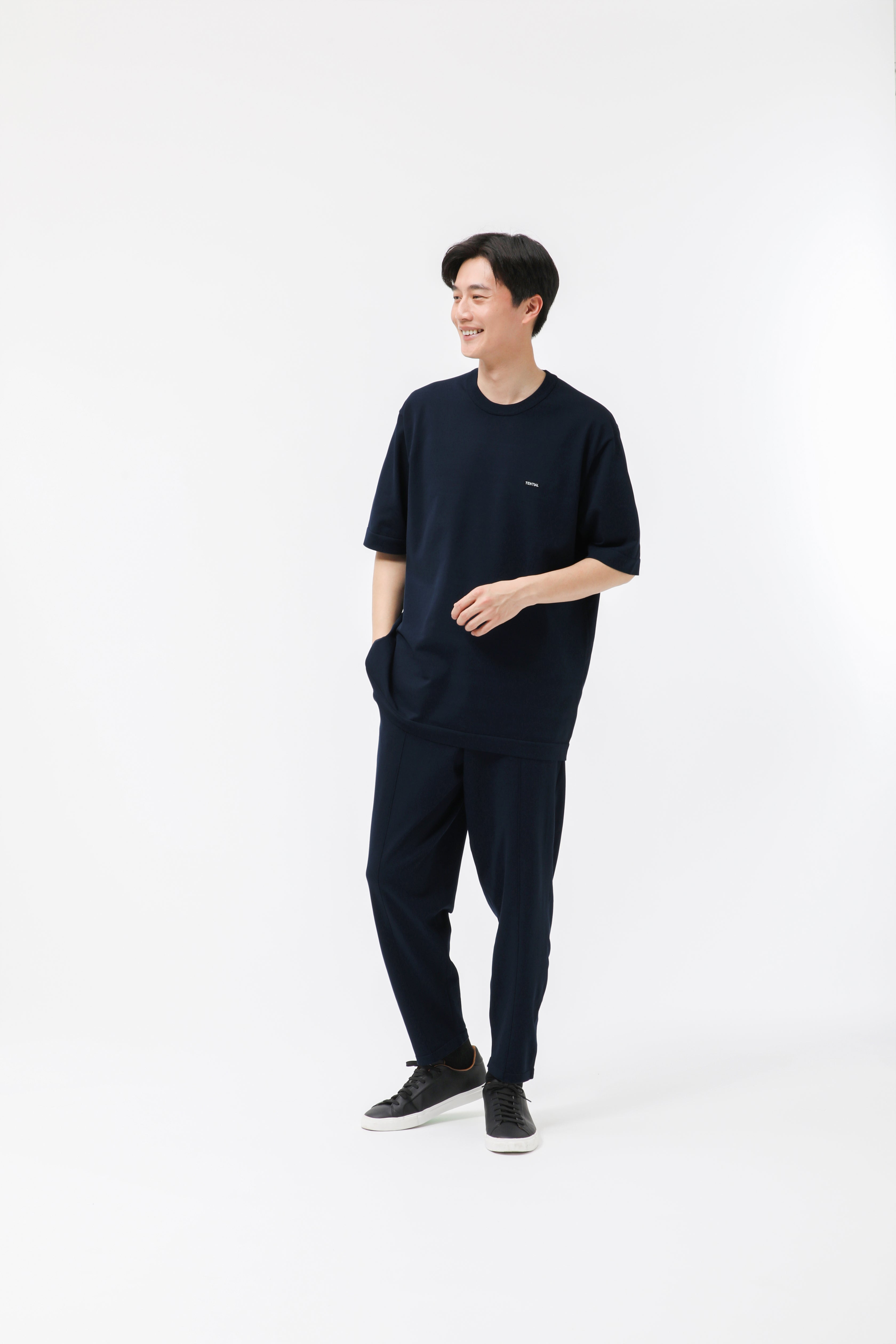 MIGARU Light Knit Short Sleeve T-Shirt / Long Pants