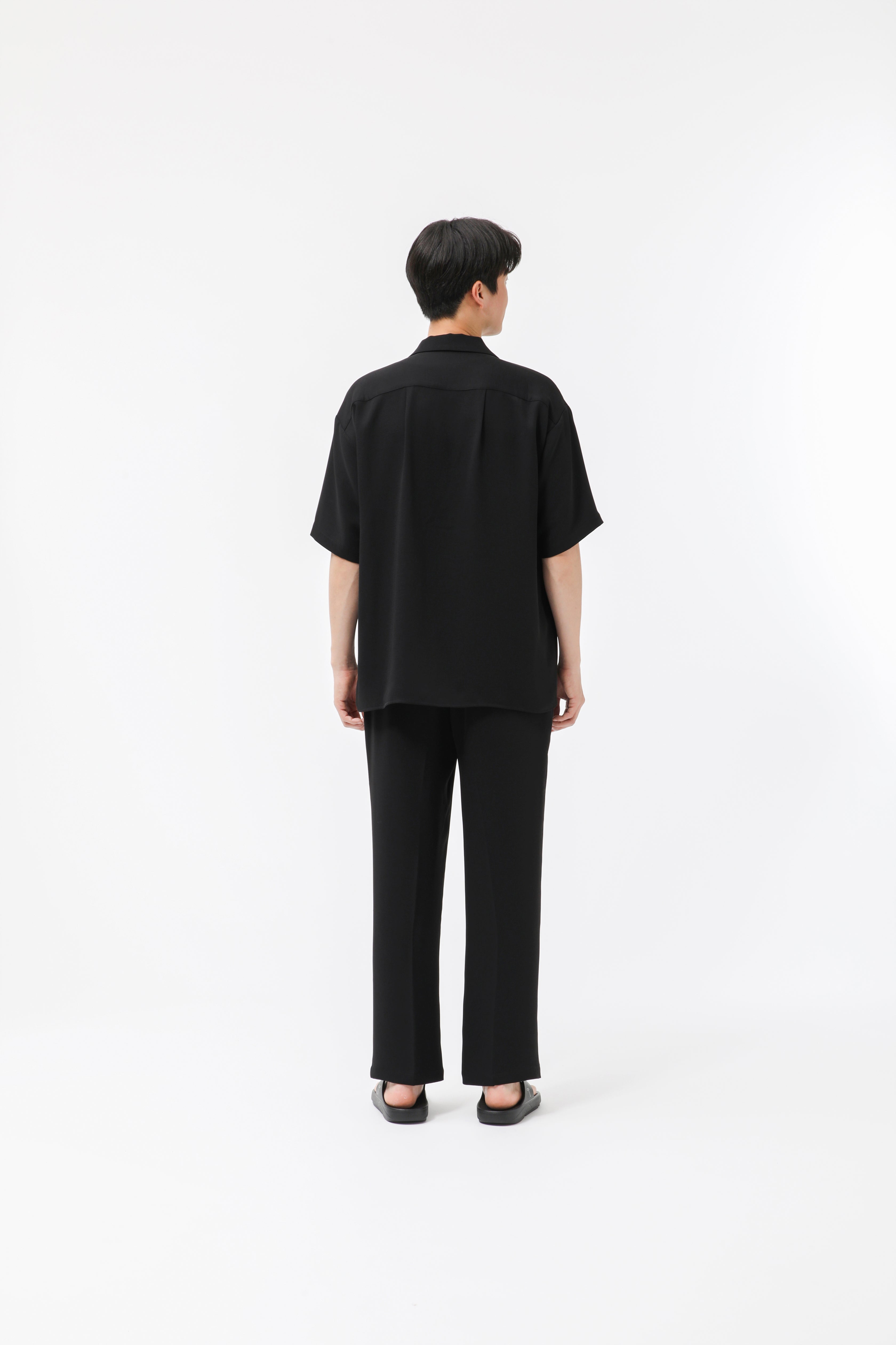 MIGARU Dry Short Sleeve Shirt Open Collar / Long Pants