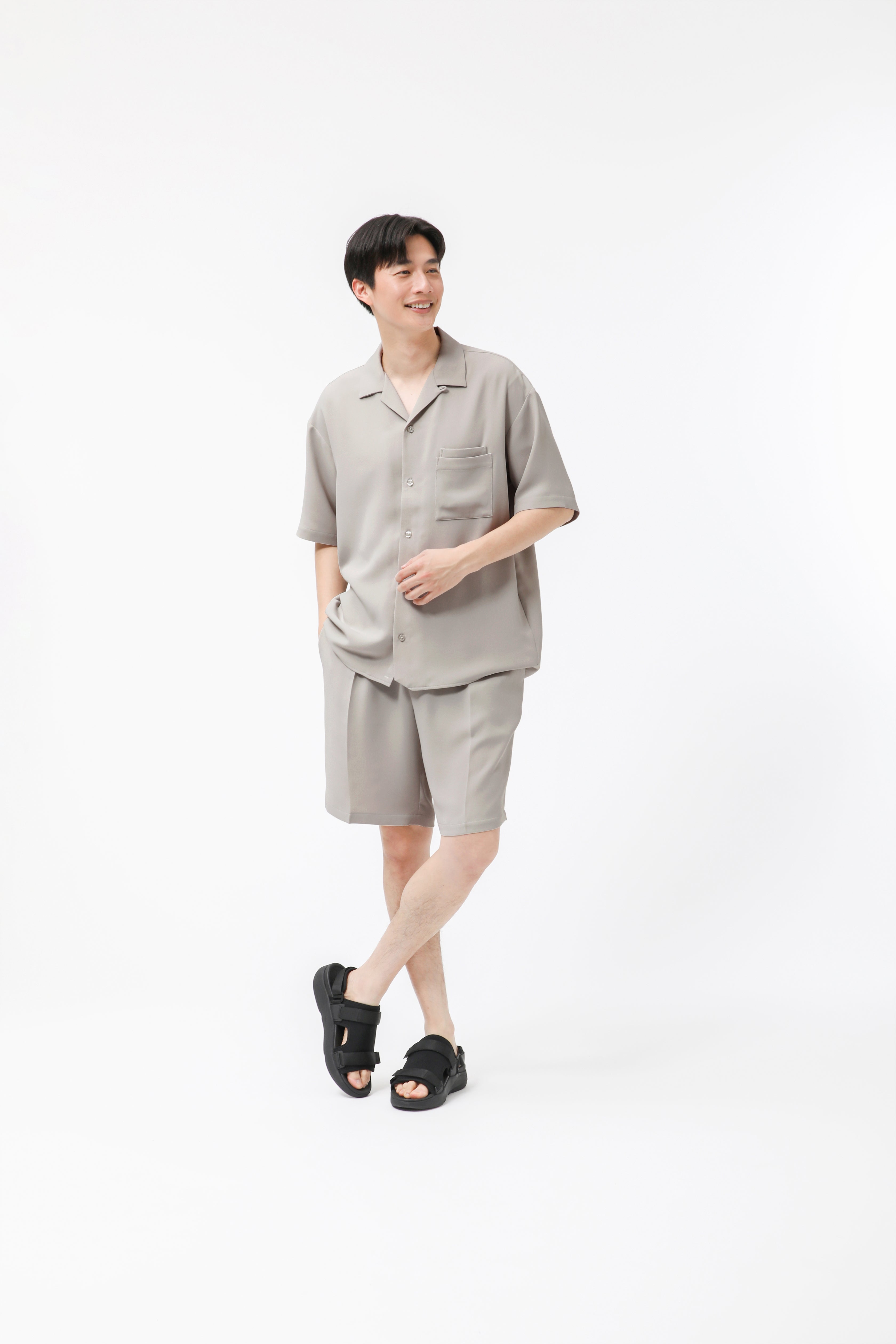 MIGARU Dry Short Sleeve Shirt Open Collar / Short Pants