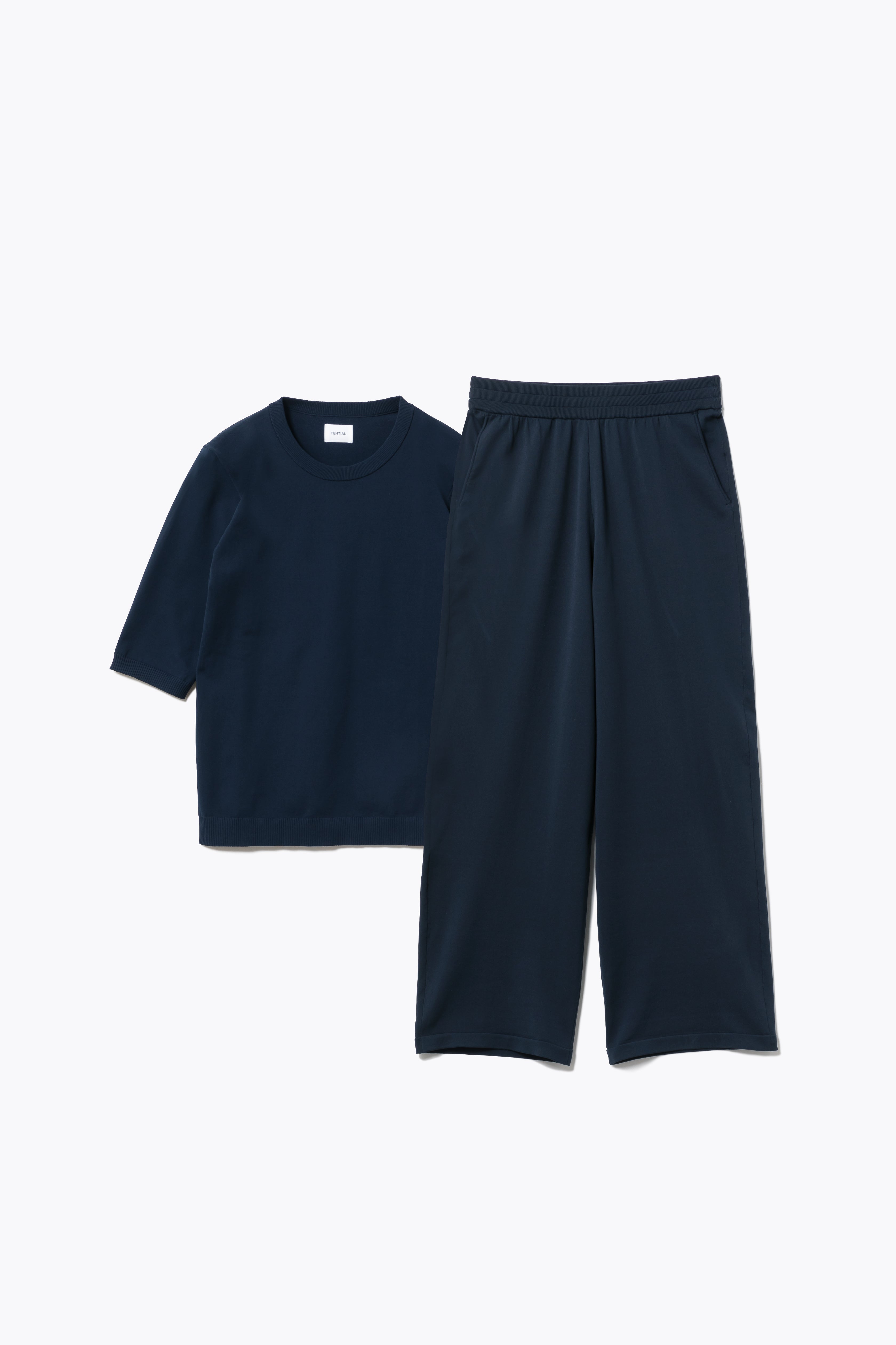 MIGARU Light Knit Women's Short Sleeve T-Shirt / Long Pants