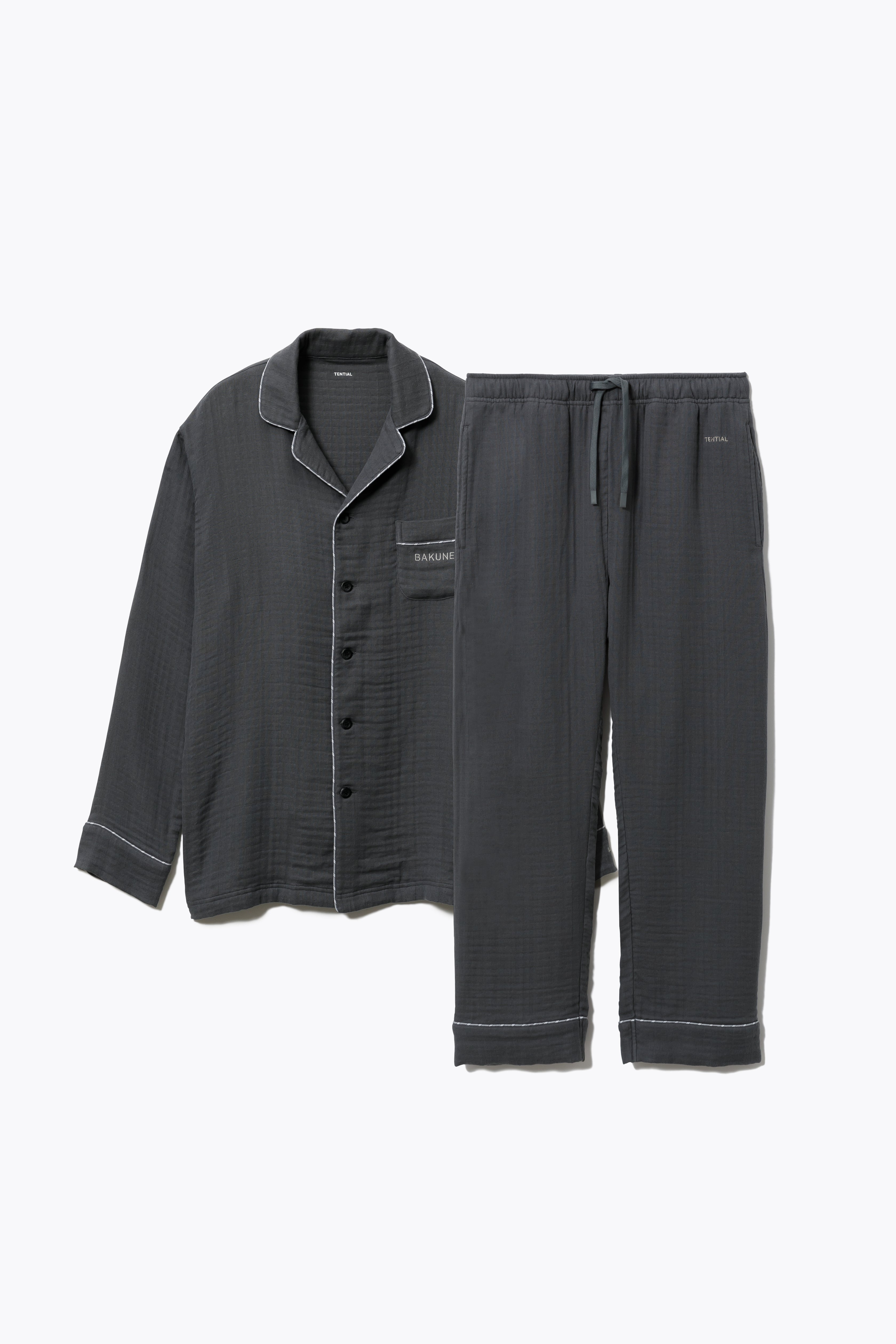 BAKUNE Pajamas Gauze Long Sleeve Shirt / Long Pants
