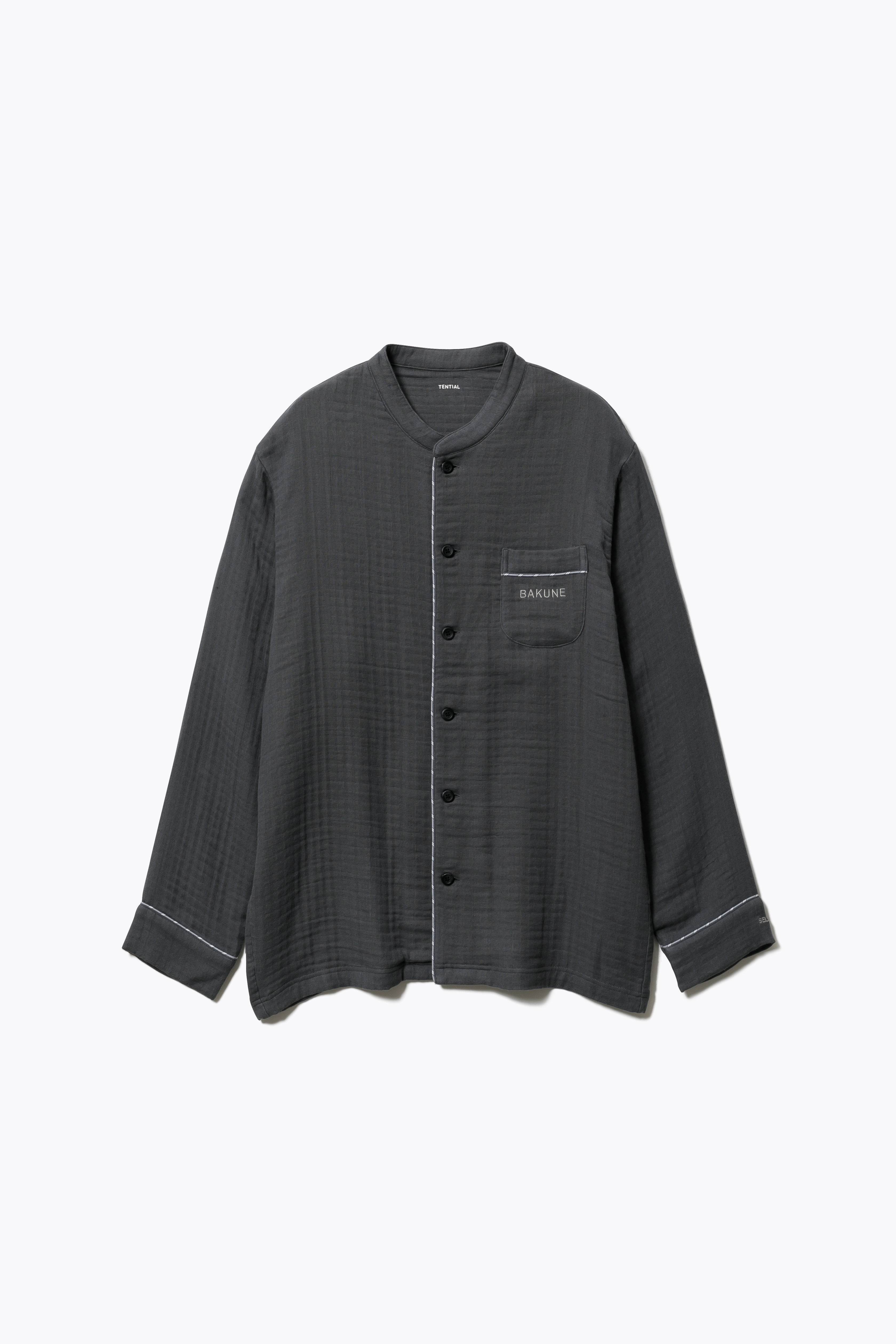 BAKUNE Pajamas Gauze Band Collar Long Setup