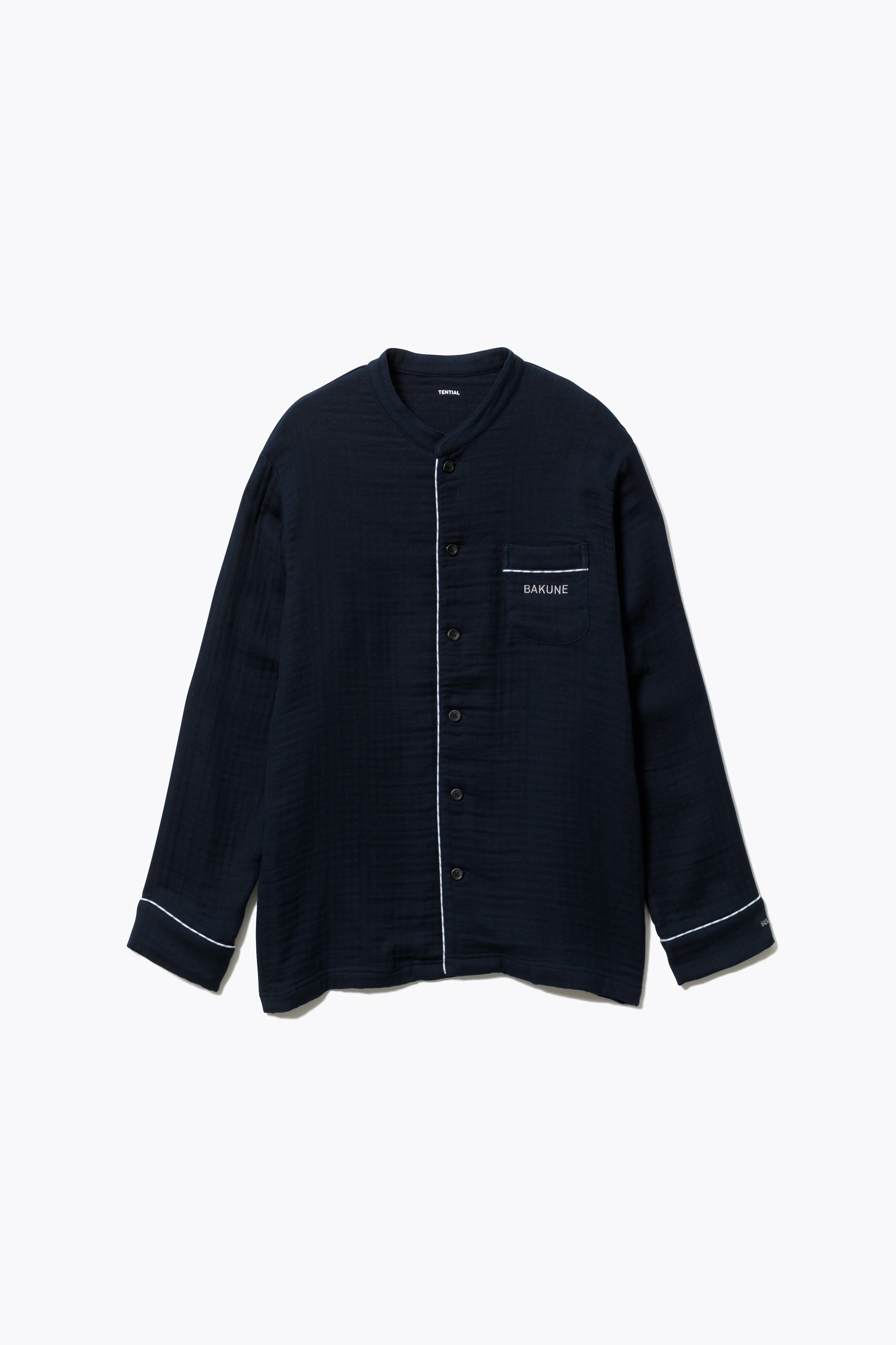 BAKUNE Pajamas Gauze Band Collar Long Setup