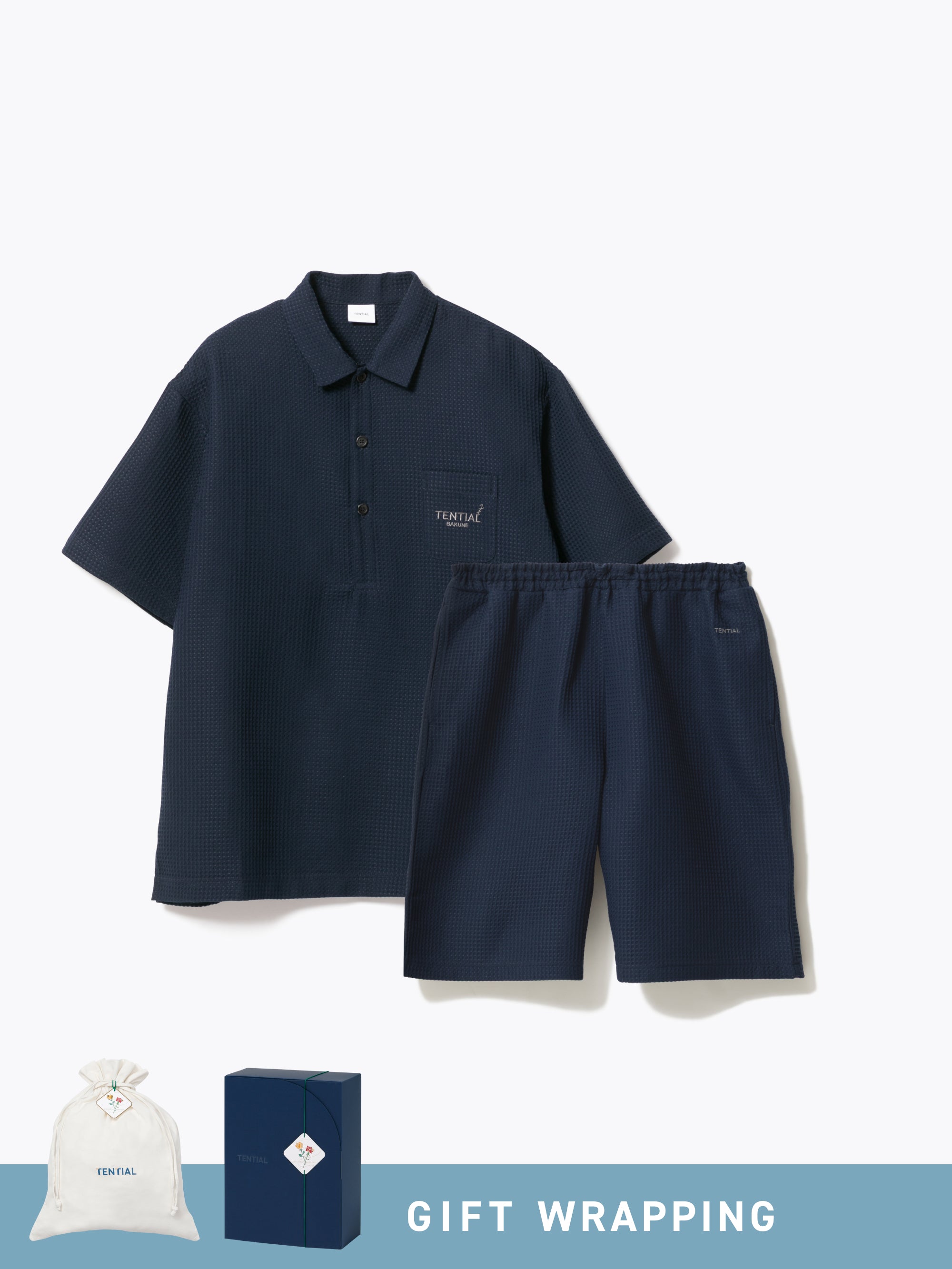 Gift Set - BAKUNE Waffle Men's Short Setup - TENTIAL