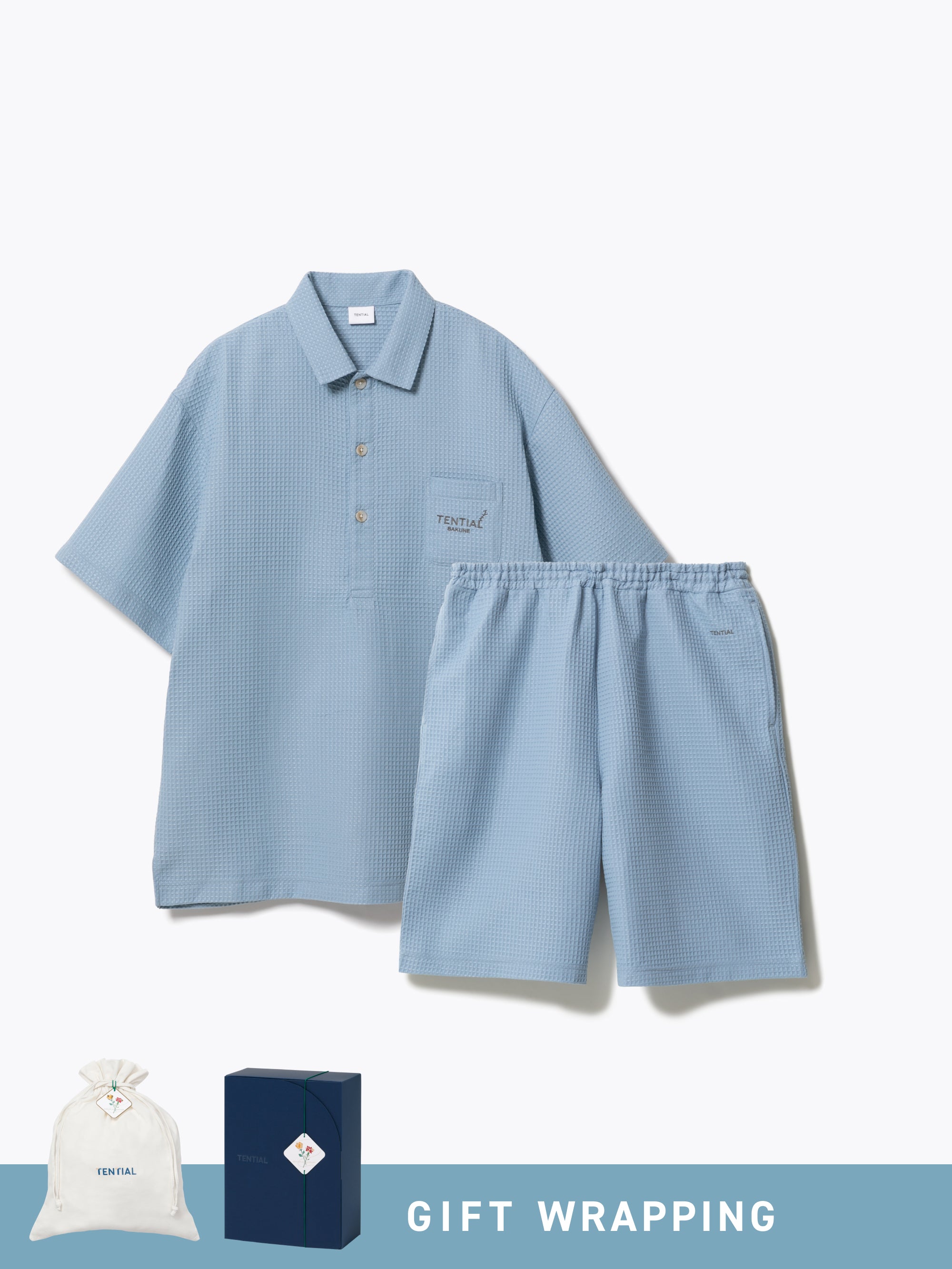 Gift Set - BAKUNE Waffle Men's Short Setup - TENTIAL