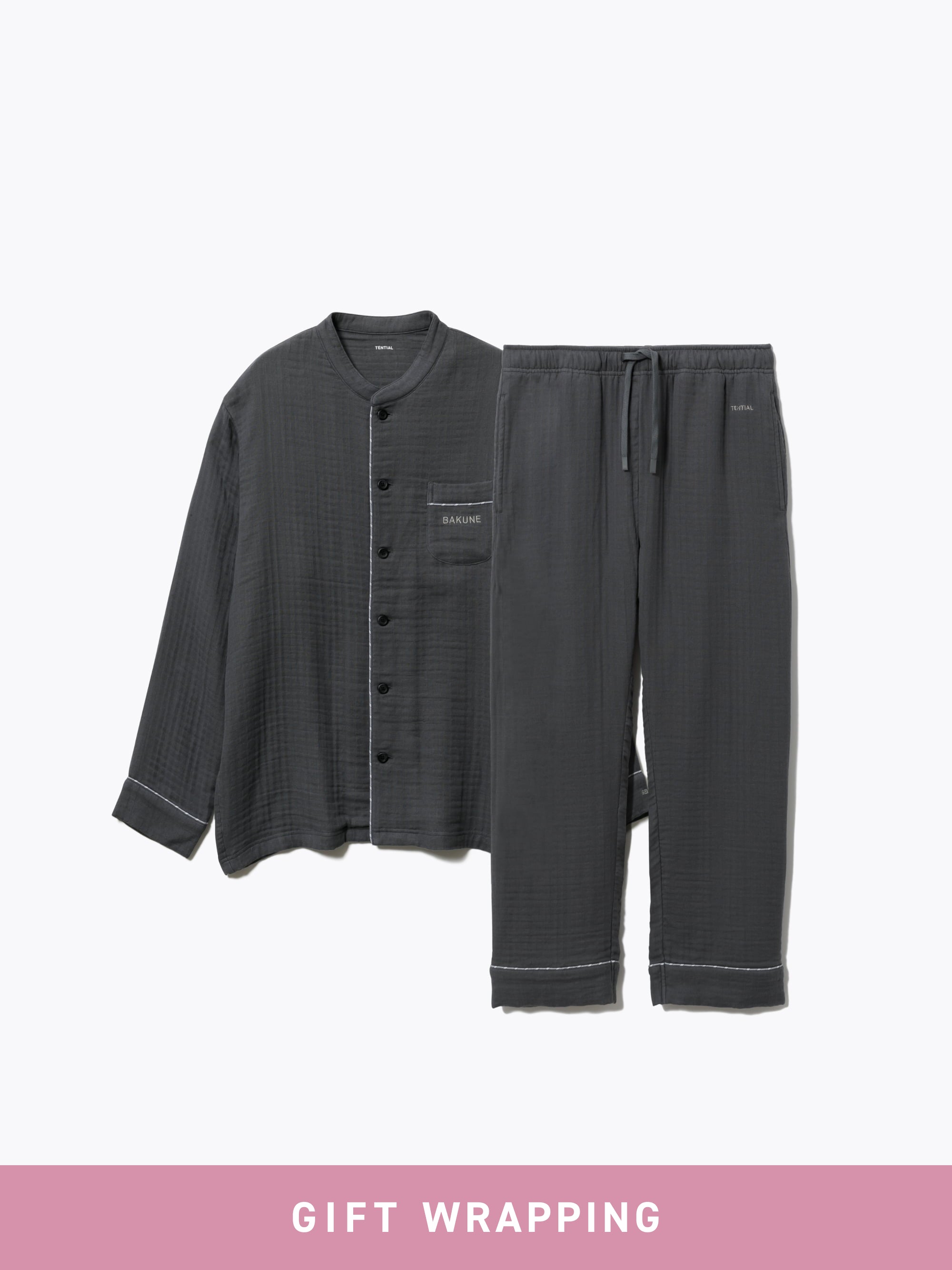 Gift Set - BAKUNE Pajamas Gauze Band Collar Long Setup - TENTIAL