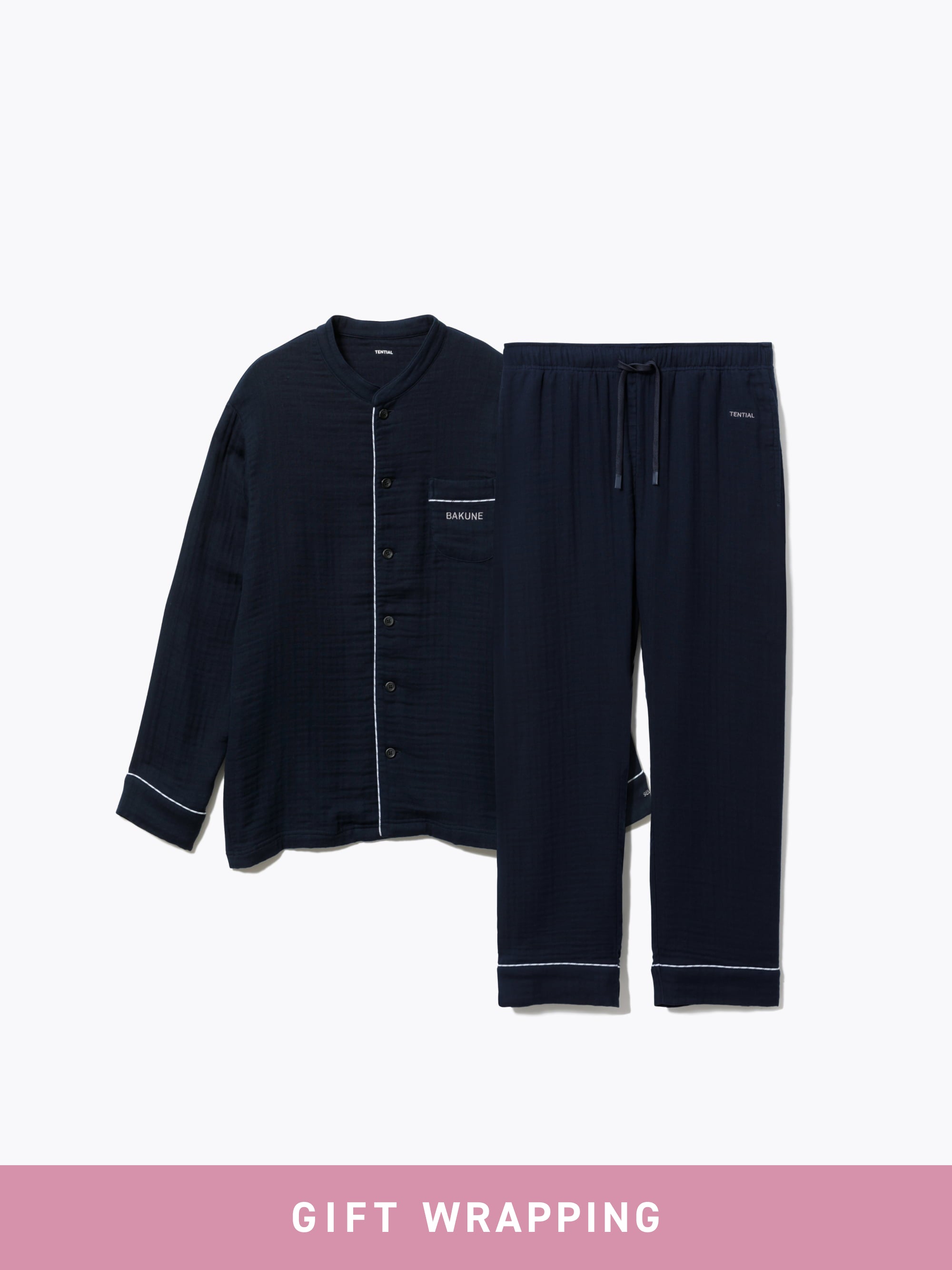 Gift Set - BAKUNE Pajamas Gauze Band Collar Long Setup - TENTIAL