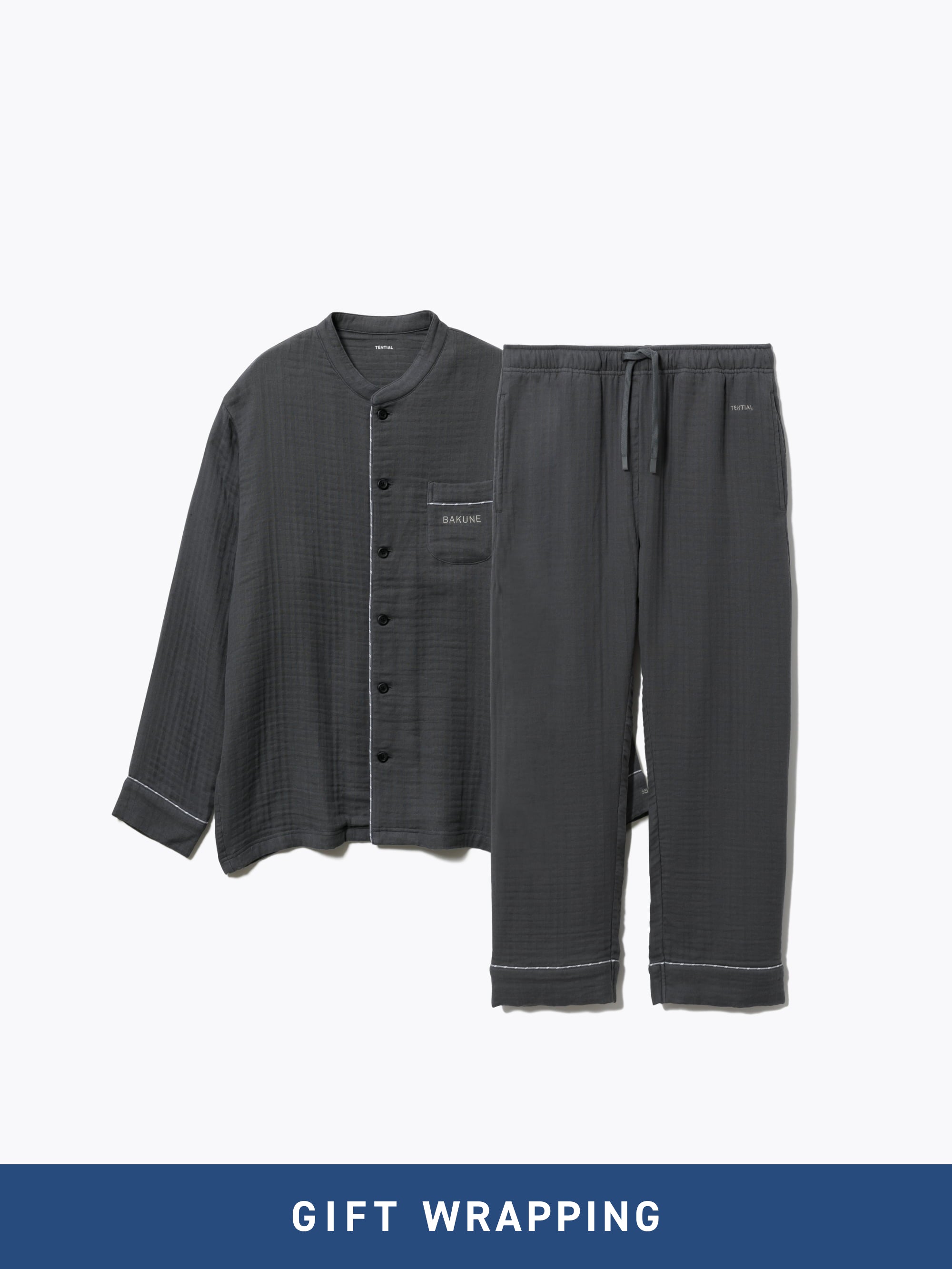 Gift Set - BAKUNE Pajamas Gauze Band Collar Long Setup