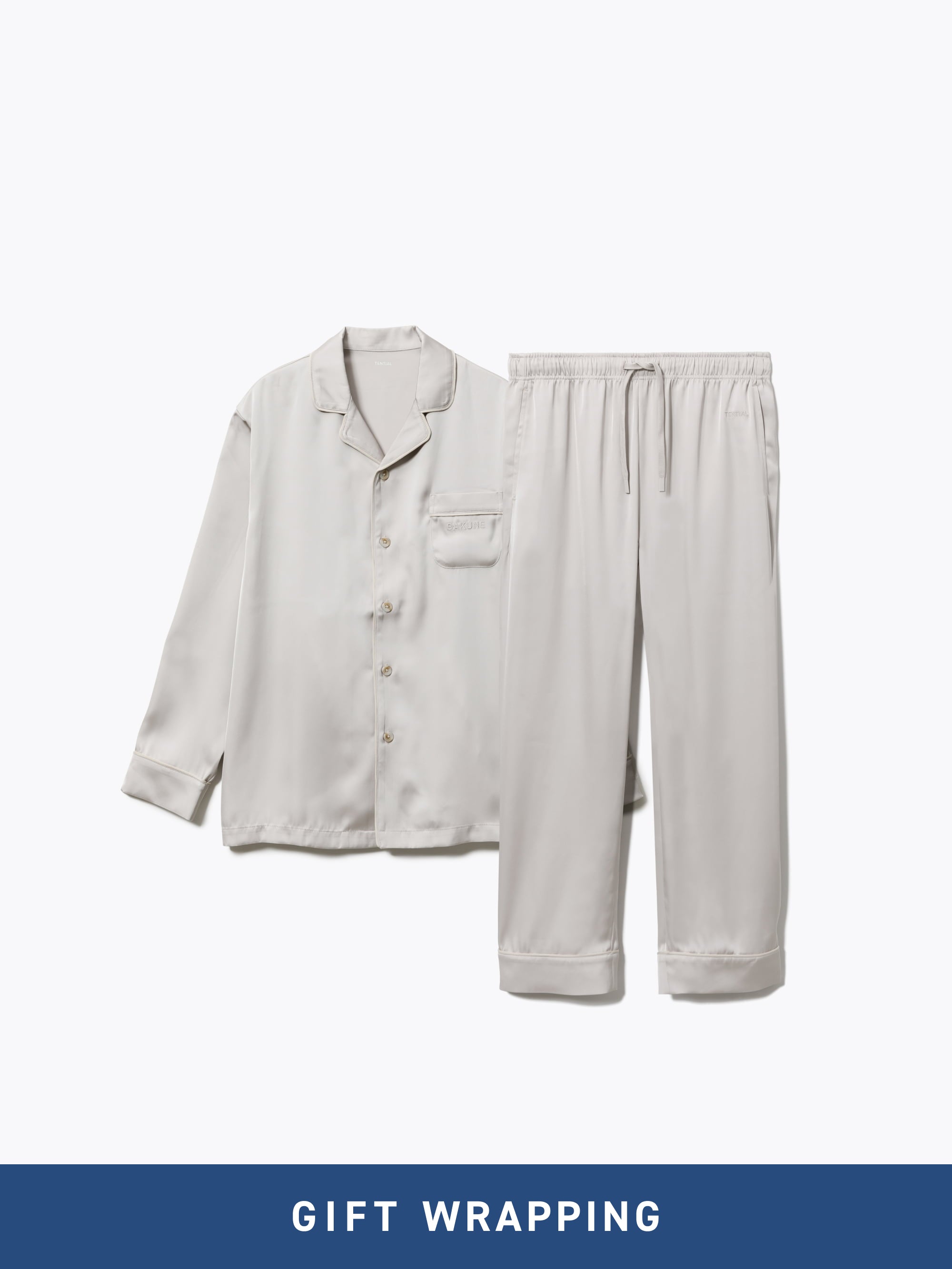 Gift Set - BAKUNE Pajamas Satin Long Setup