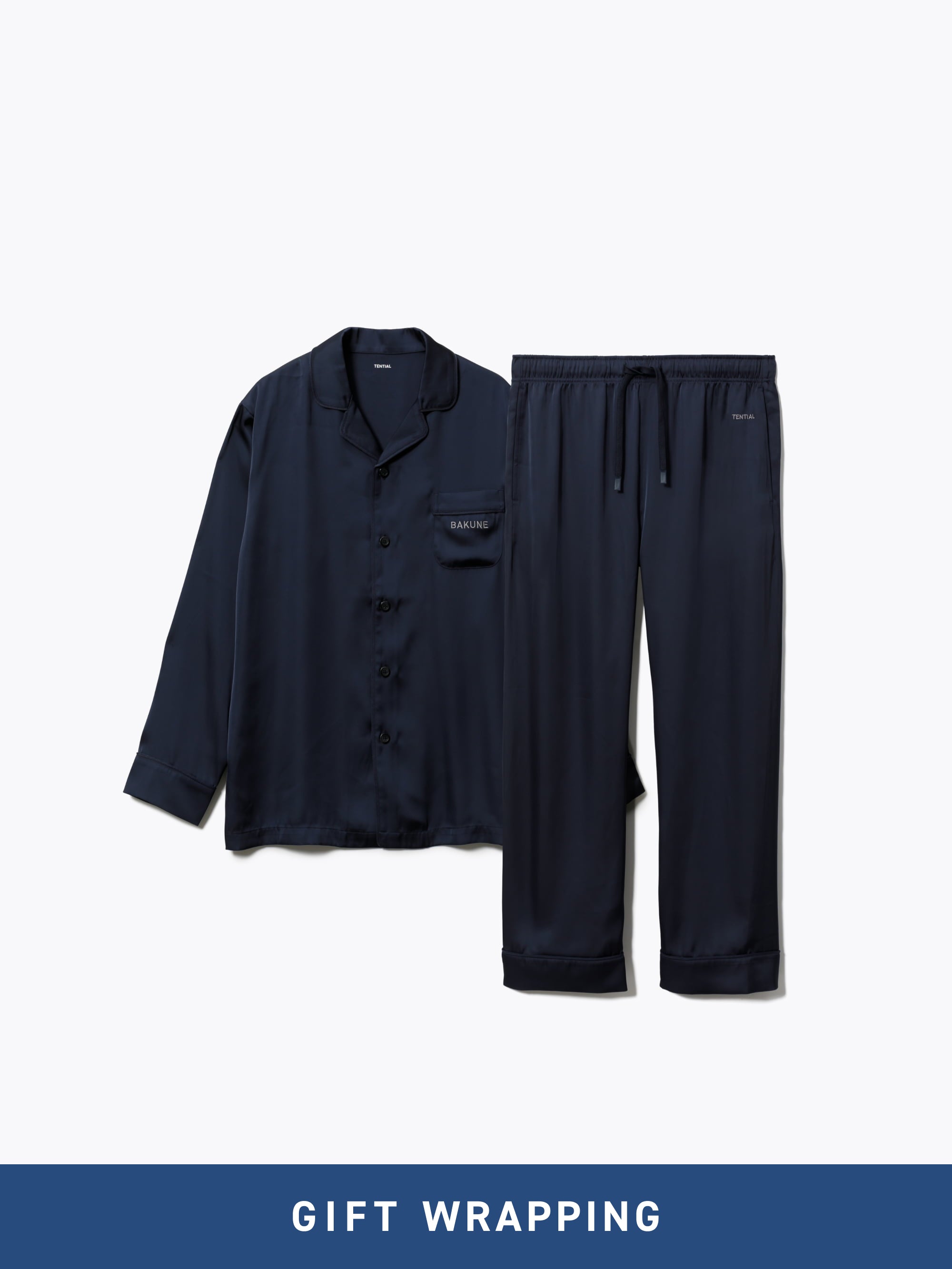 Gift Set - BAKUNE Pajamas Satin Long Setup