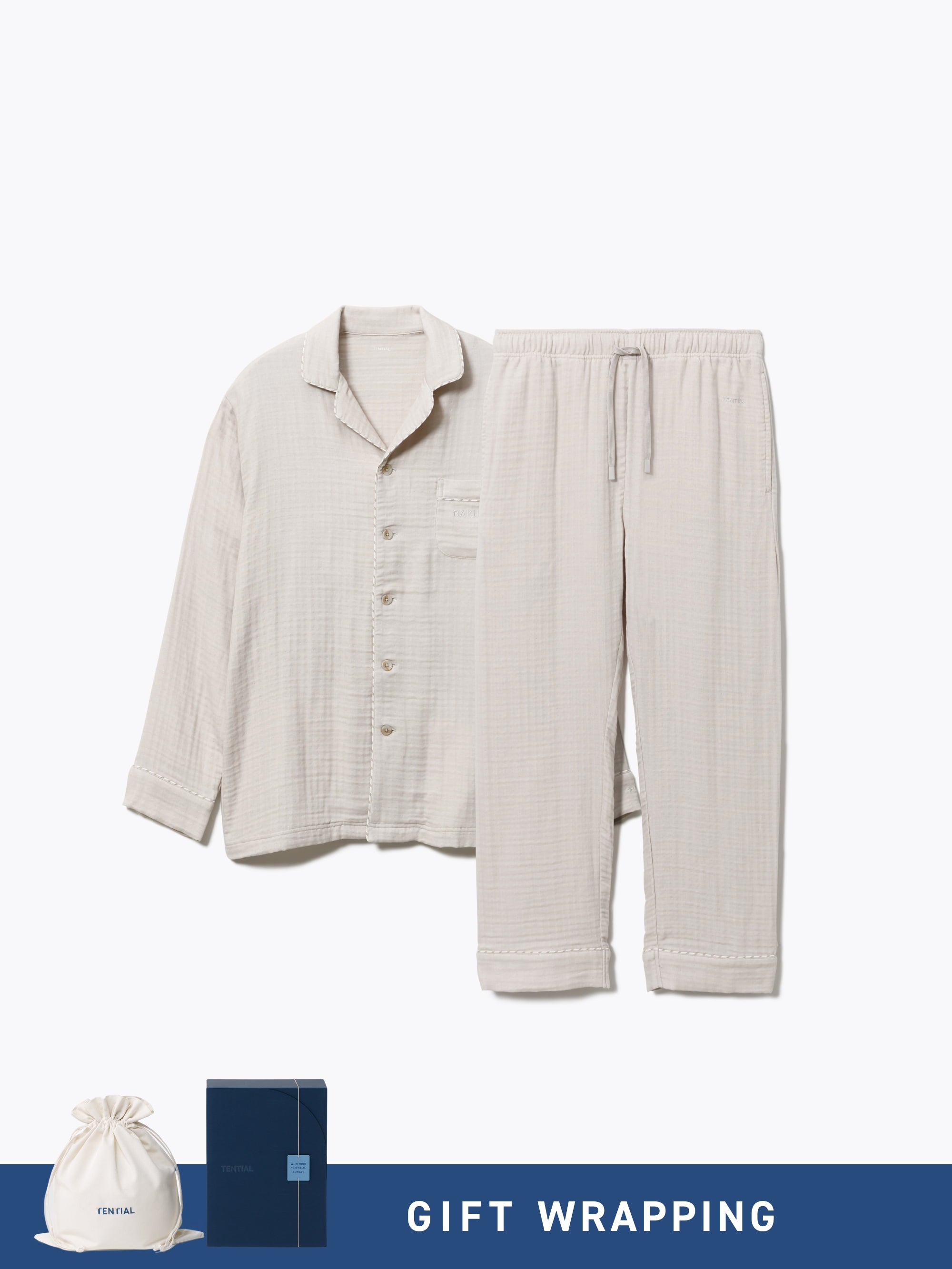 Gift Set - BAKUNE Pajamas Gauze Long Setup - TENTIAL
