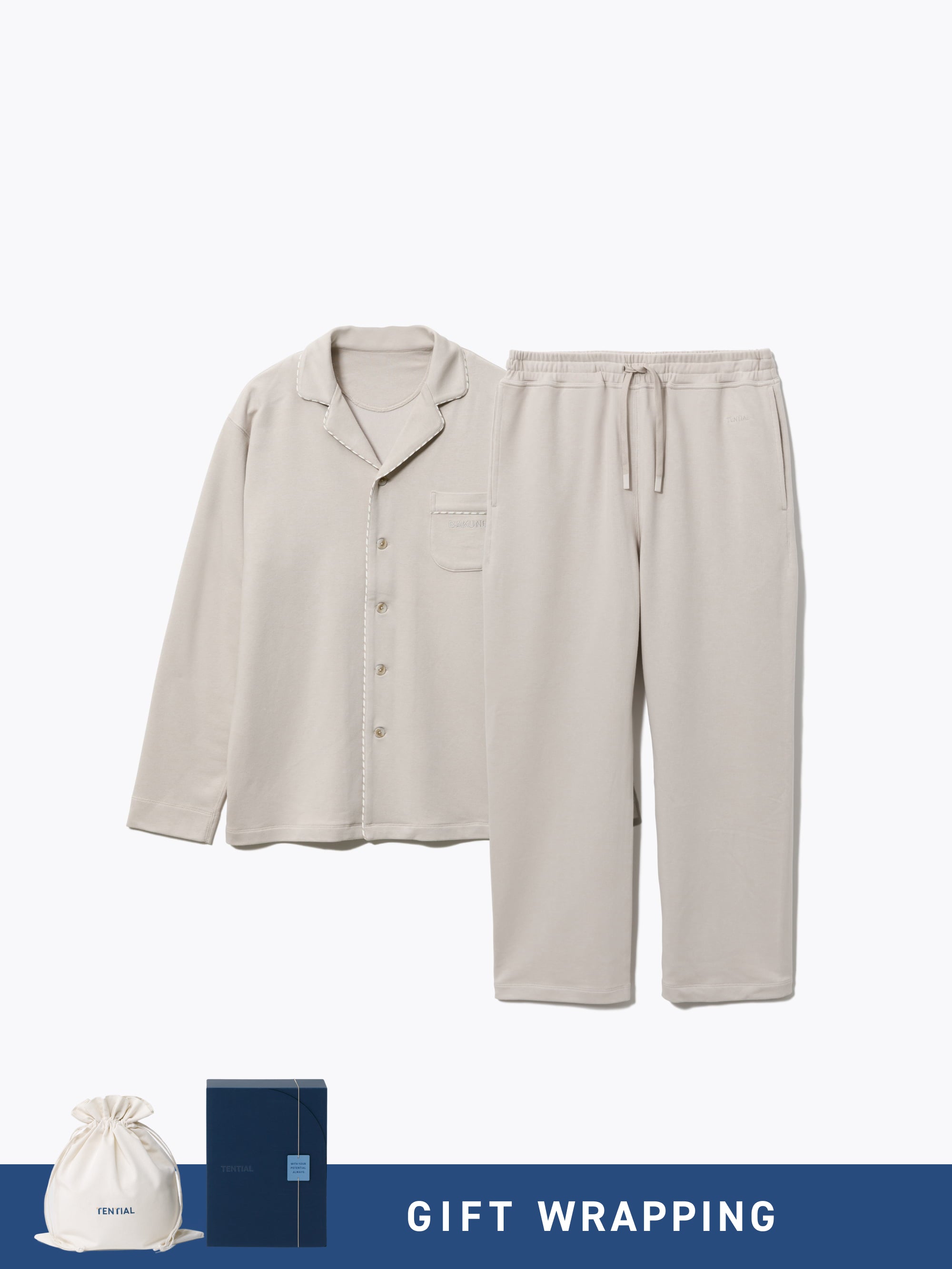 Gift Set - BAKUNE Pajamas Sweat Long Setup - TENTIAL