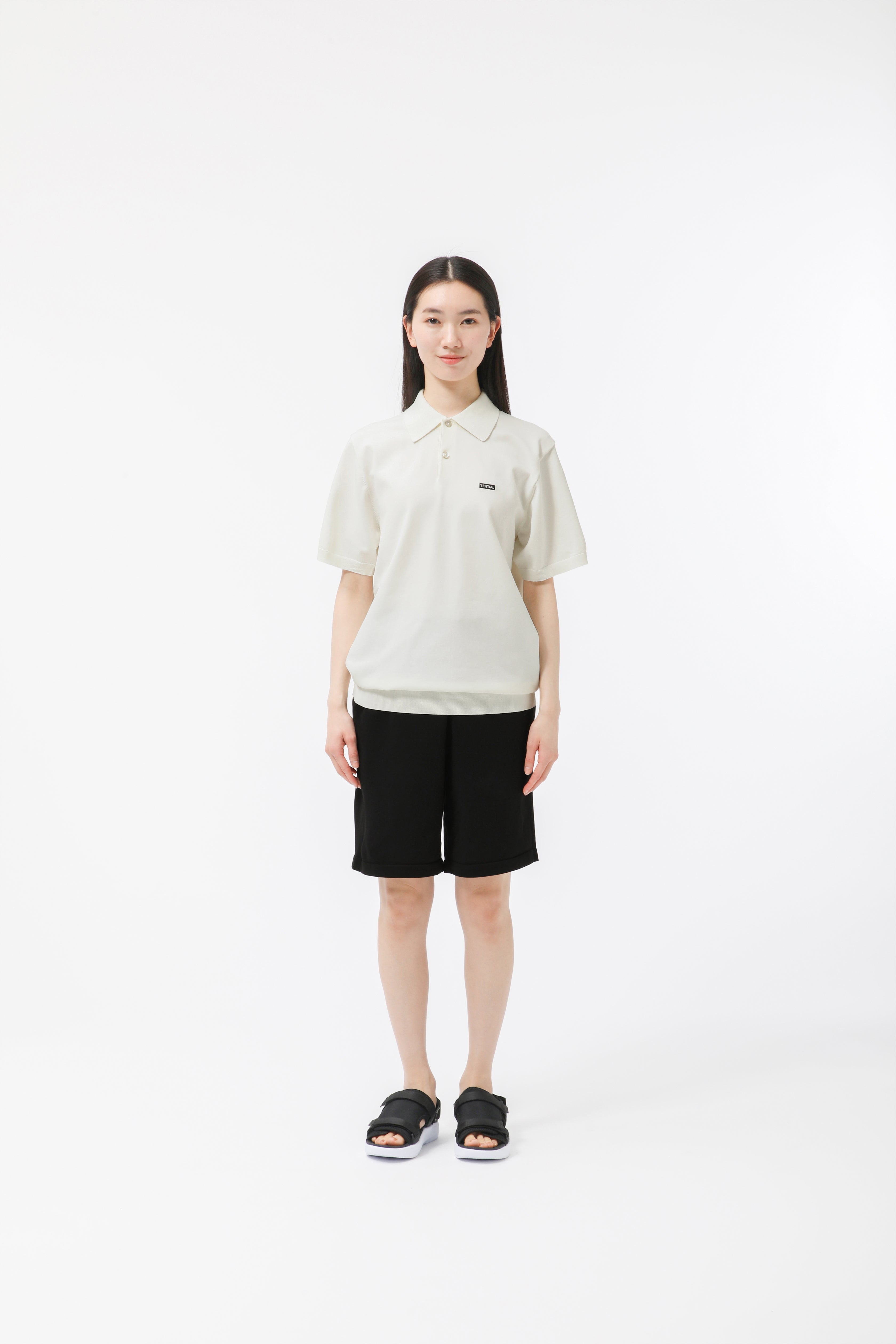 MIGARU Light Knit Short Sleeve Polo Shirt / Short Pants