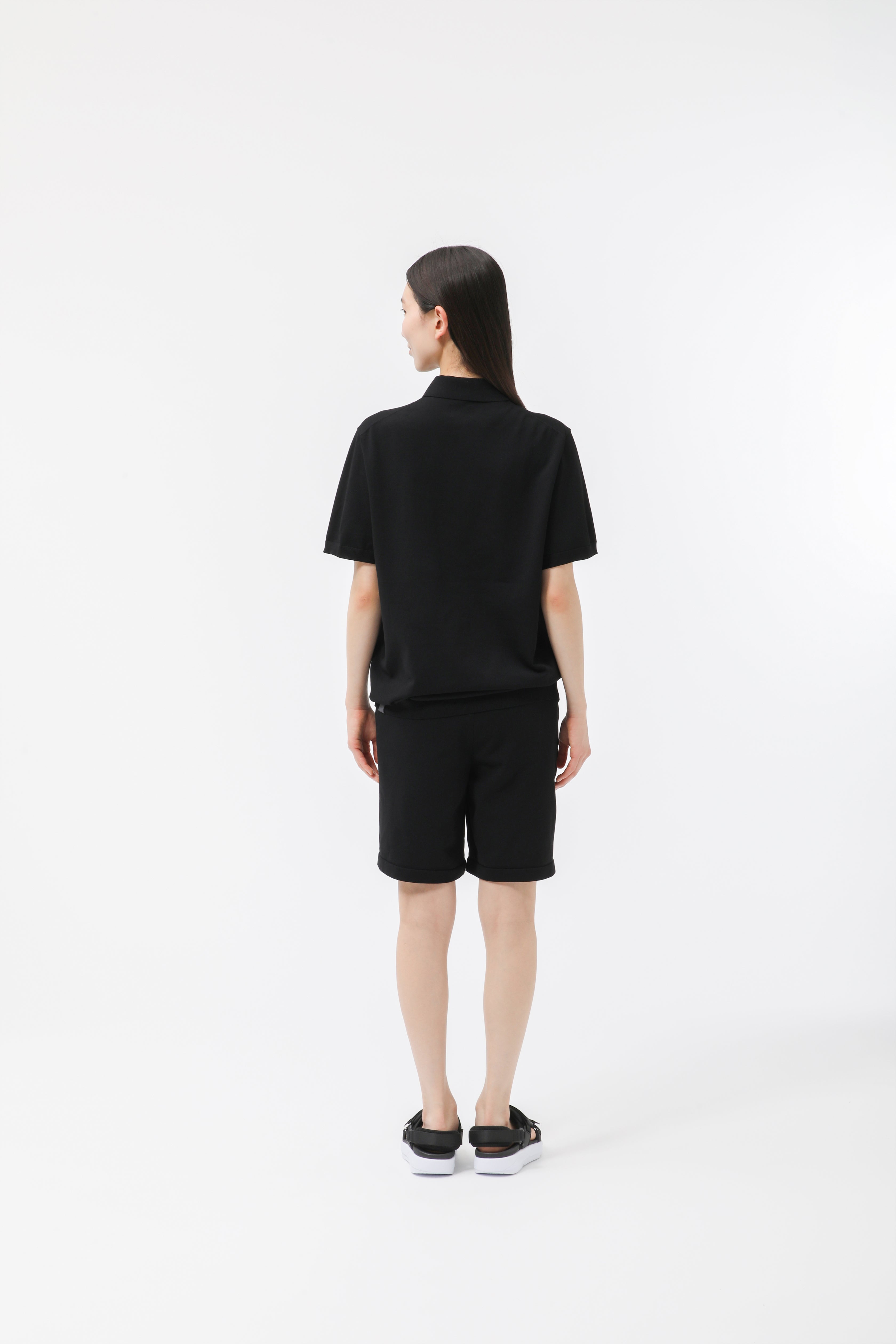 MIGARU Light Knit Short Sleeve Polo Shirt / Short Pants