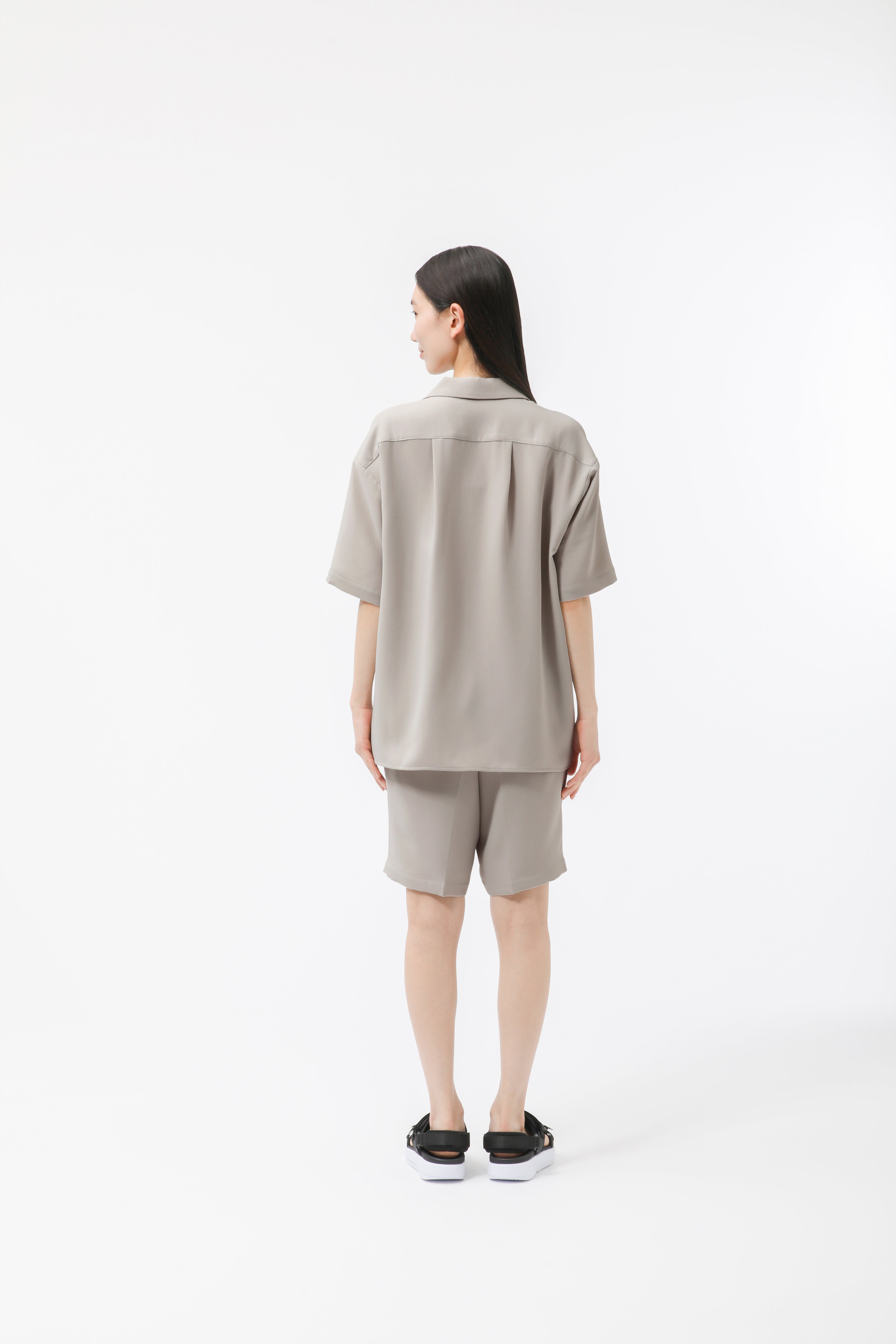 MIGARU Dry Short Sleeve Shirt Open Collar / Long Pants