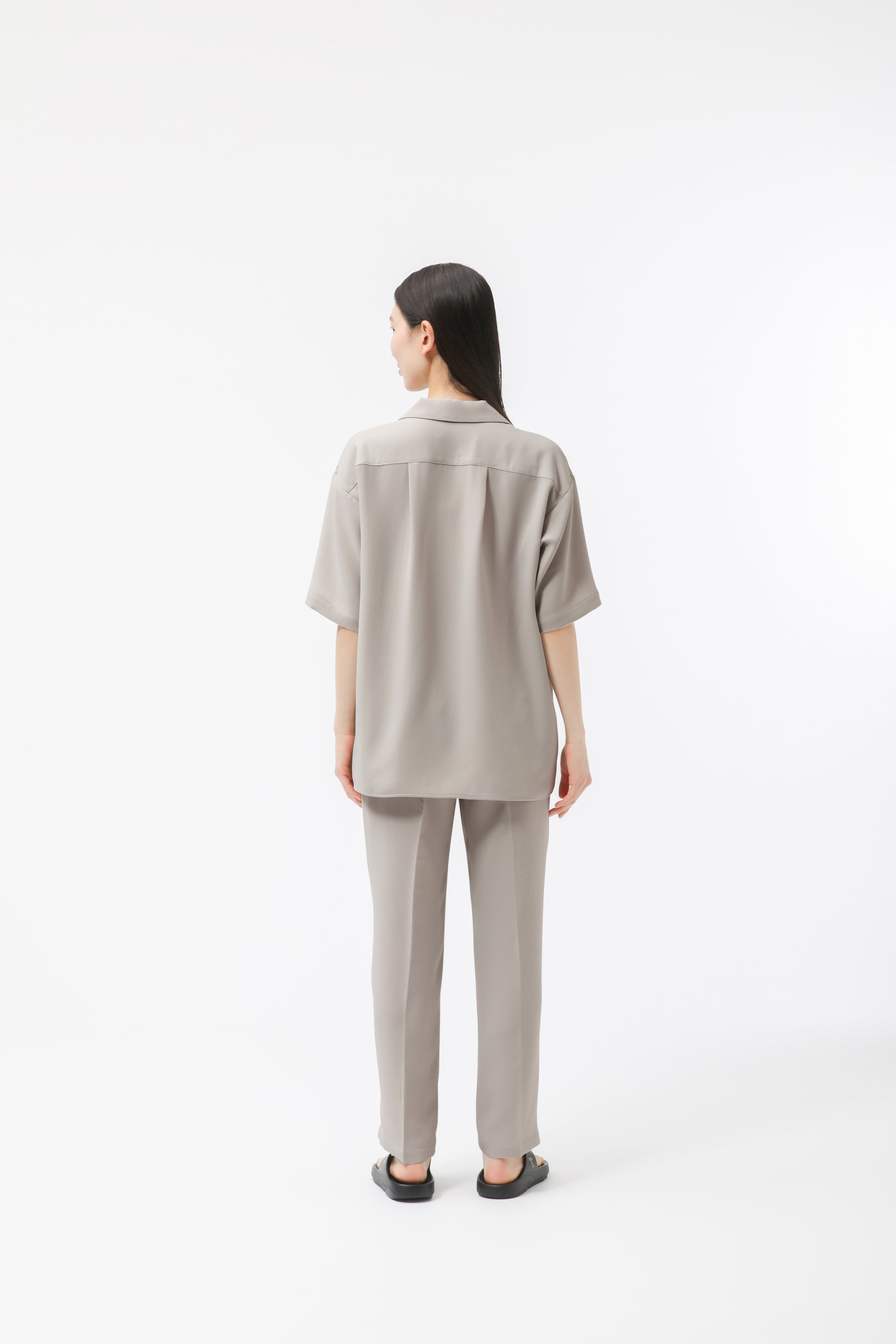 MIGARU Dry Short Sleeve Shirt Open Collar / Long Pants