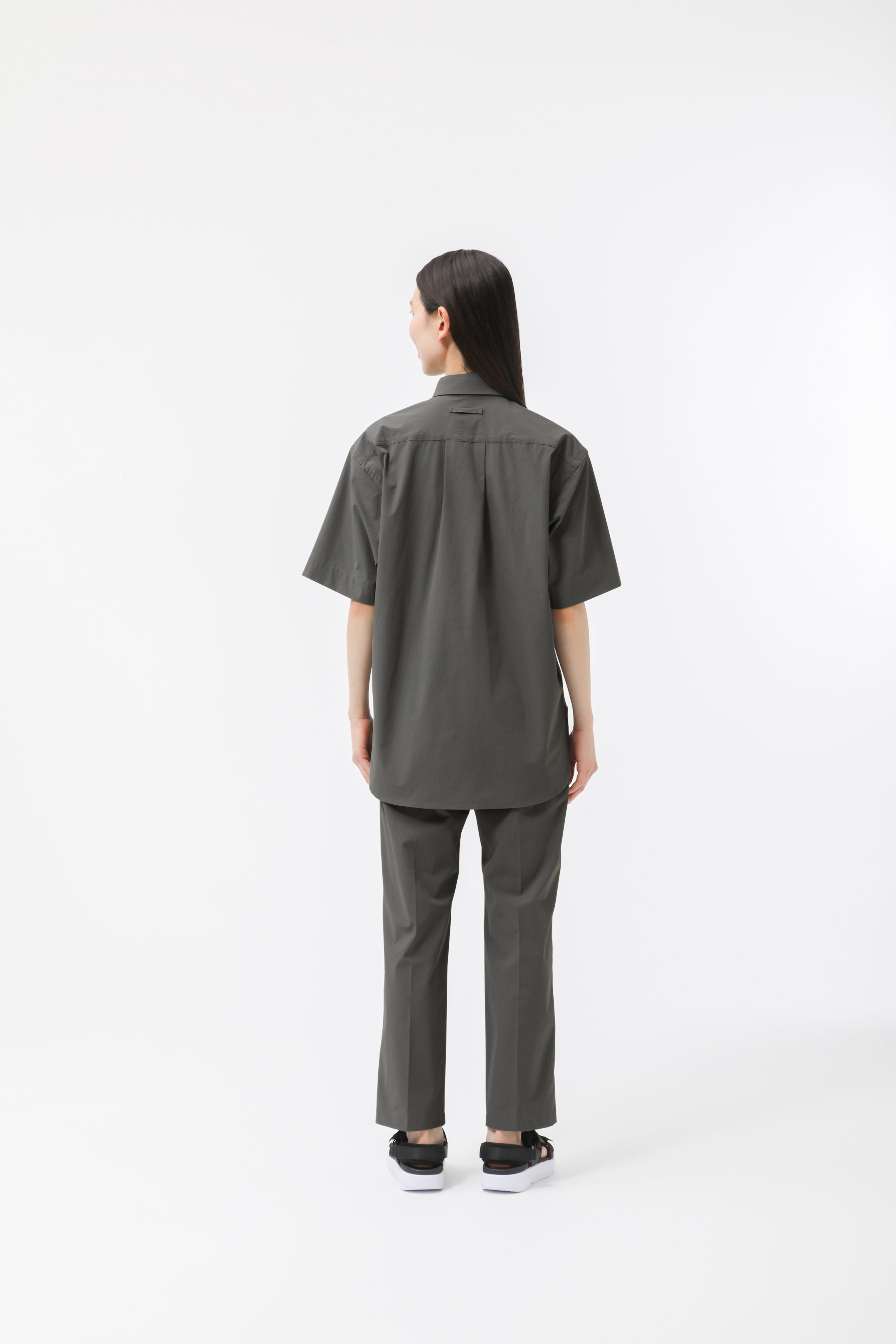MIGARU Seersucker Short Sleeve Shirt / Long Pants