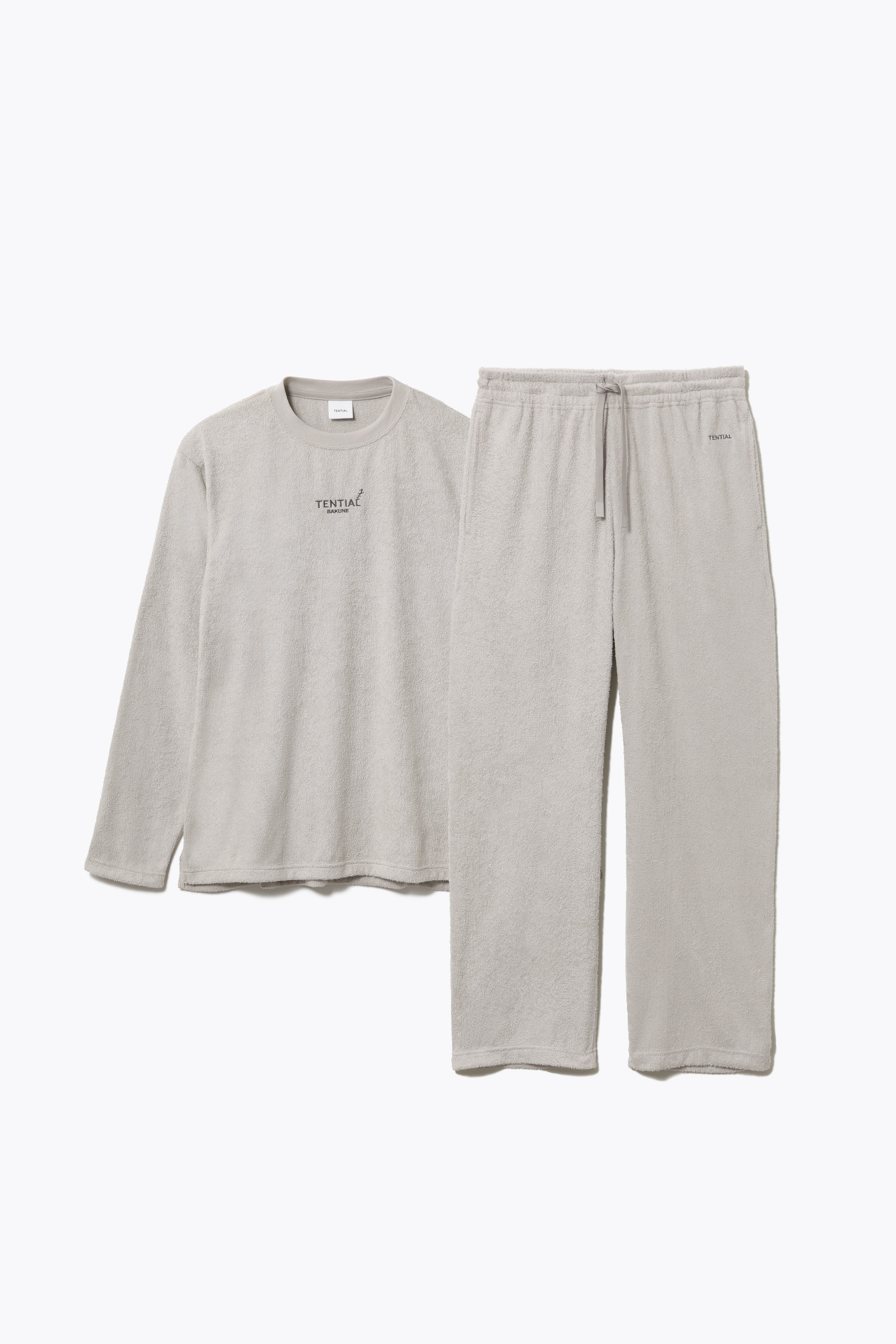 Gift Set - BAKUNE Pile Long Sleeve T-Shirt / Long Pants