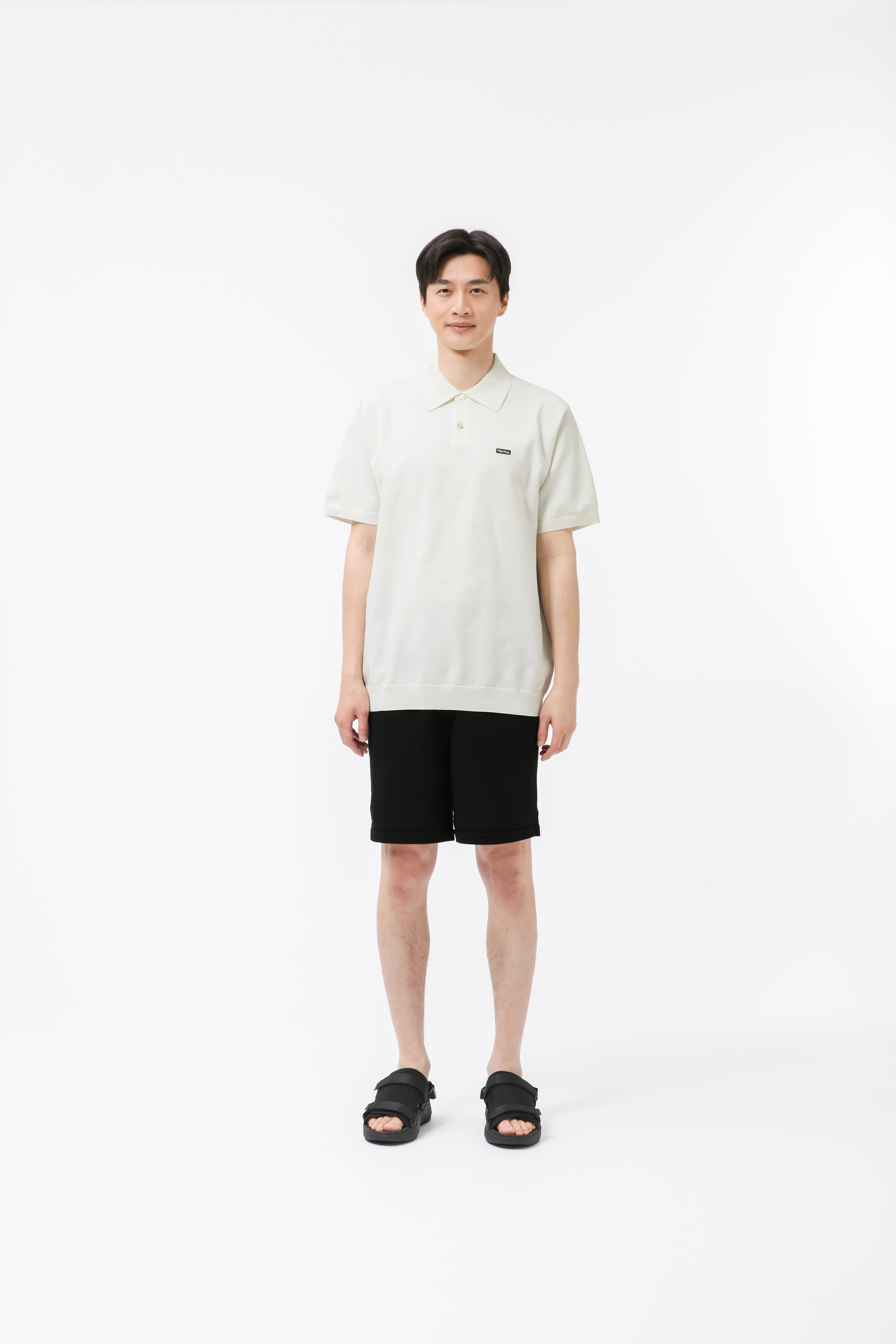 MIGARU Light Knit Short Sleeve Polo Shirt / Short Pants