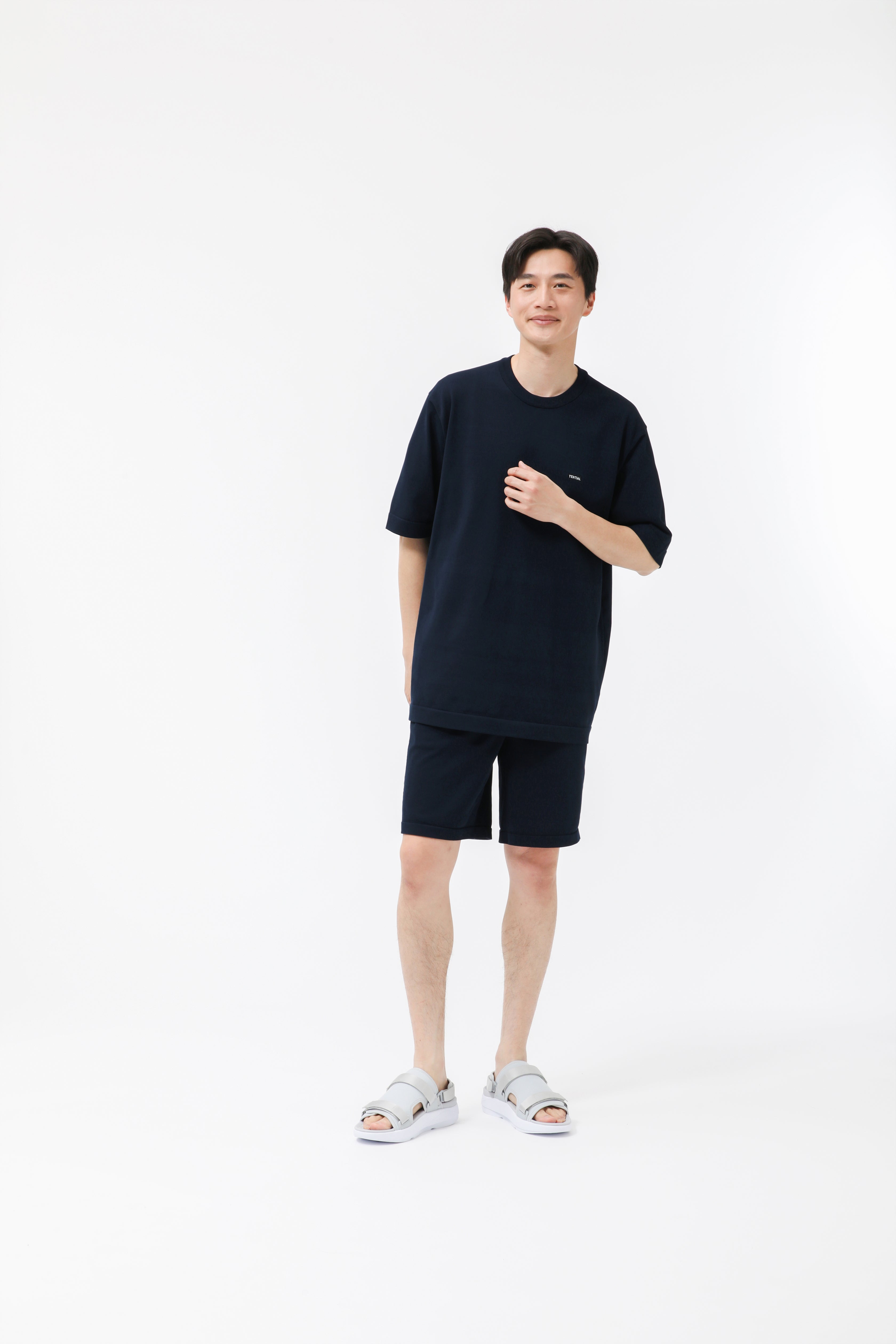 MIGARU Light Knit Short Sleeve T-Shirt / Short Pants