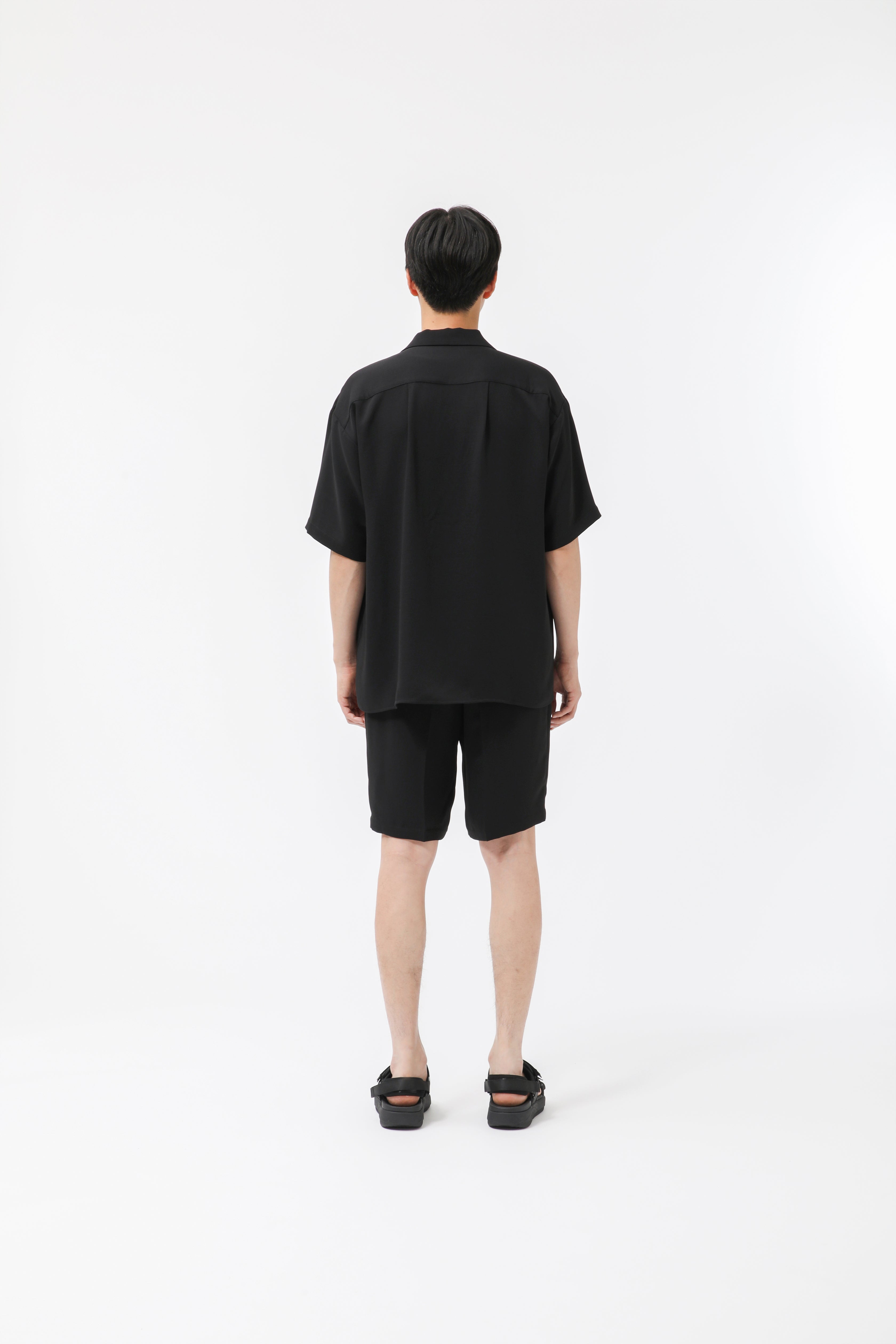 MIGARU Dry Short Sleeve Shirt Open Collar / Long Pants