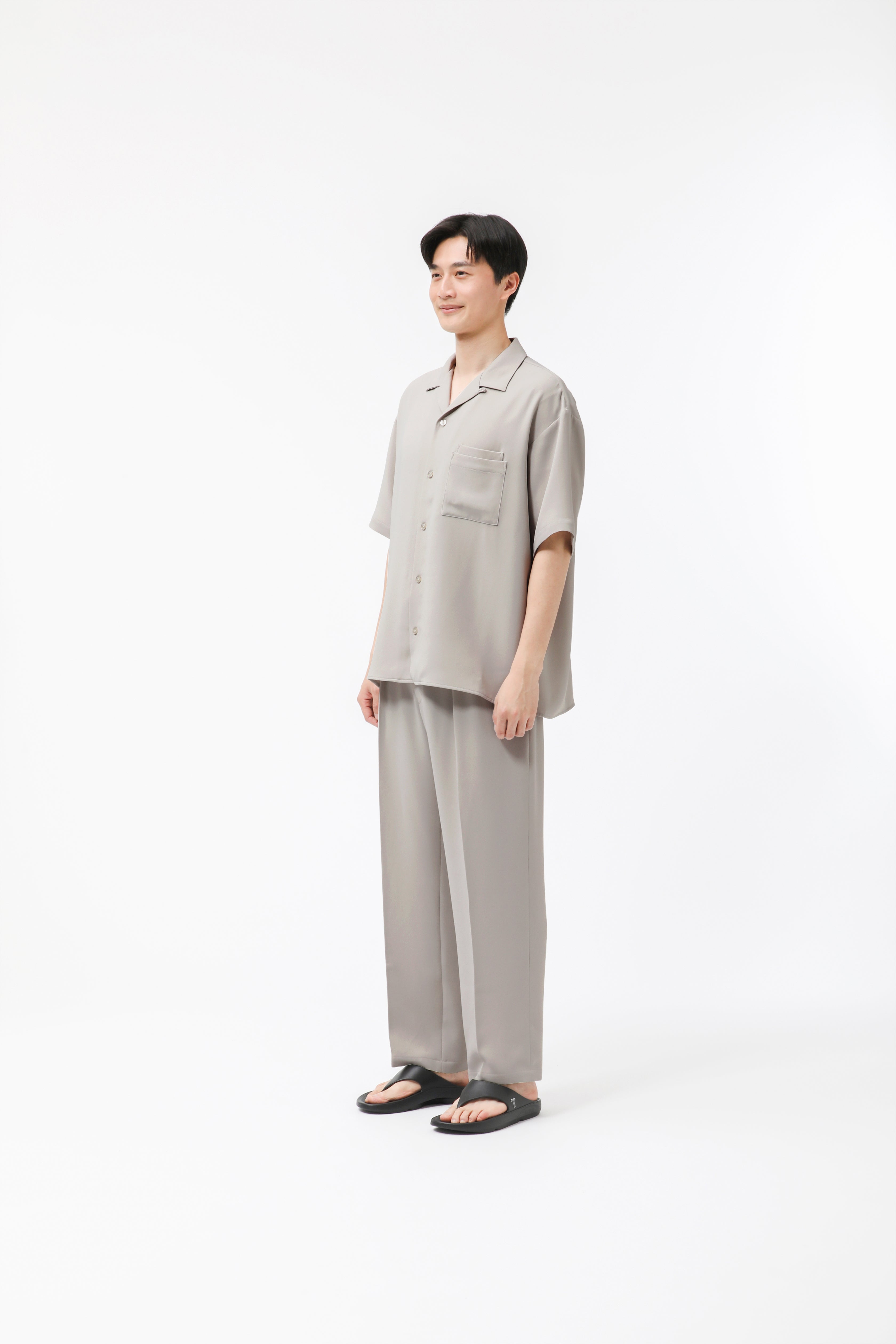 MIGARU Dry Short Sleeve Shirt Open Collar / Long Pants
