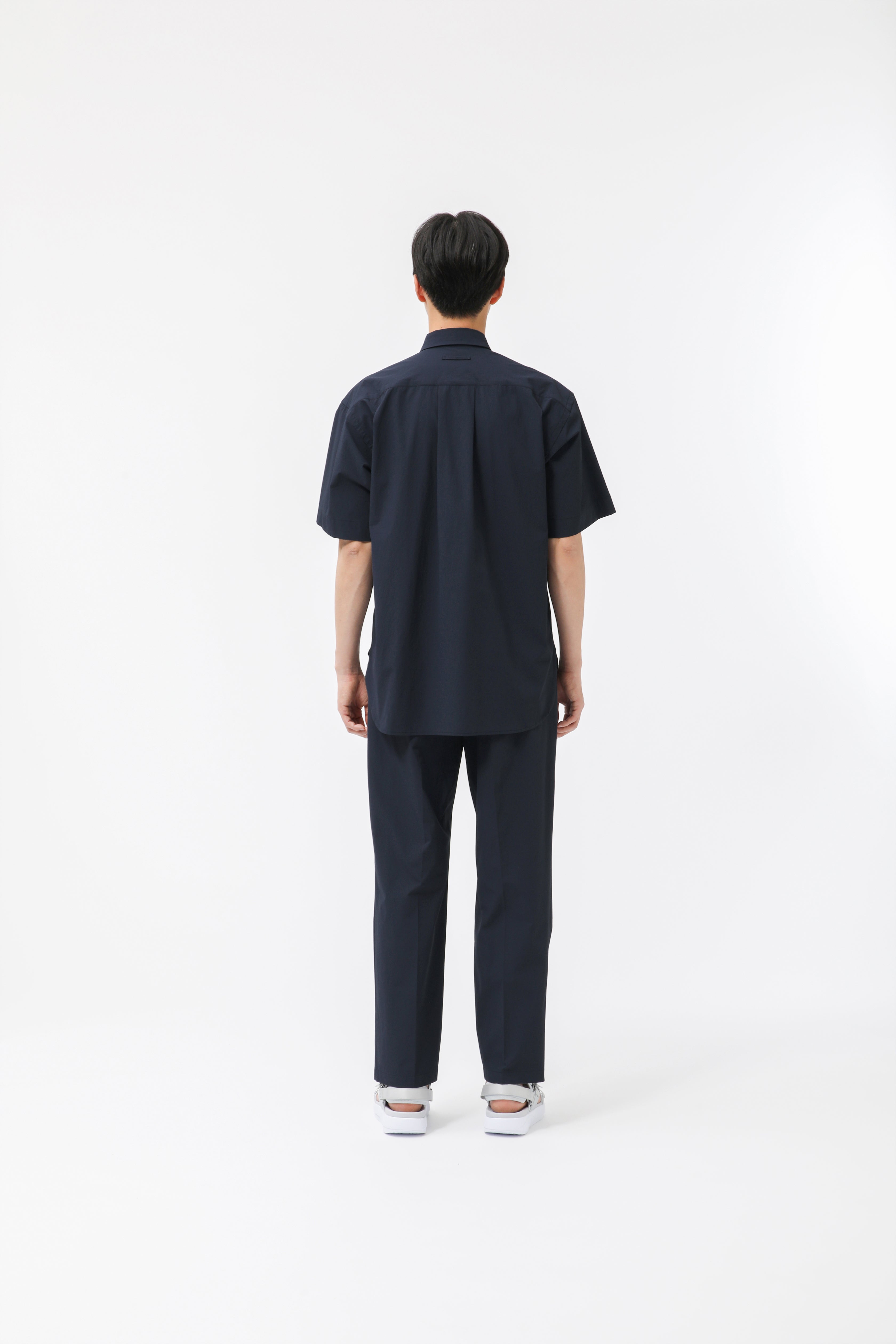 MIGARU Seersucker Short Sleeve Shirt / Long Pants