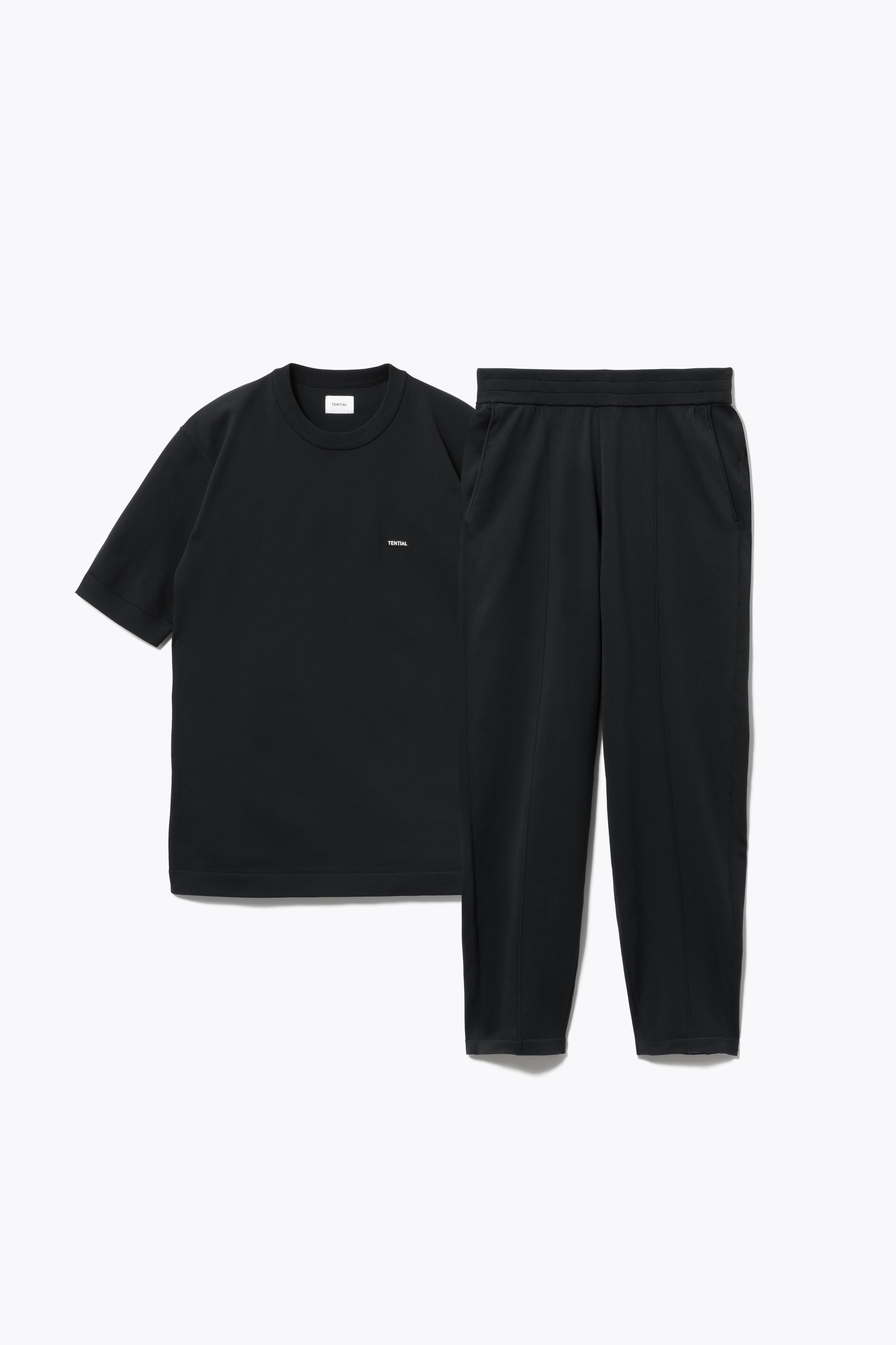 MIGARU Light Knit Short Sleeve T-Shirt / Long Pants