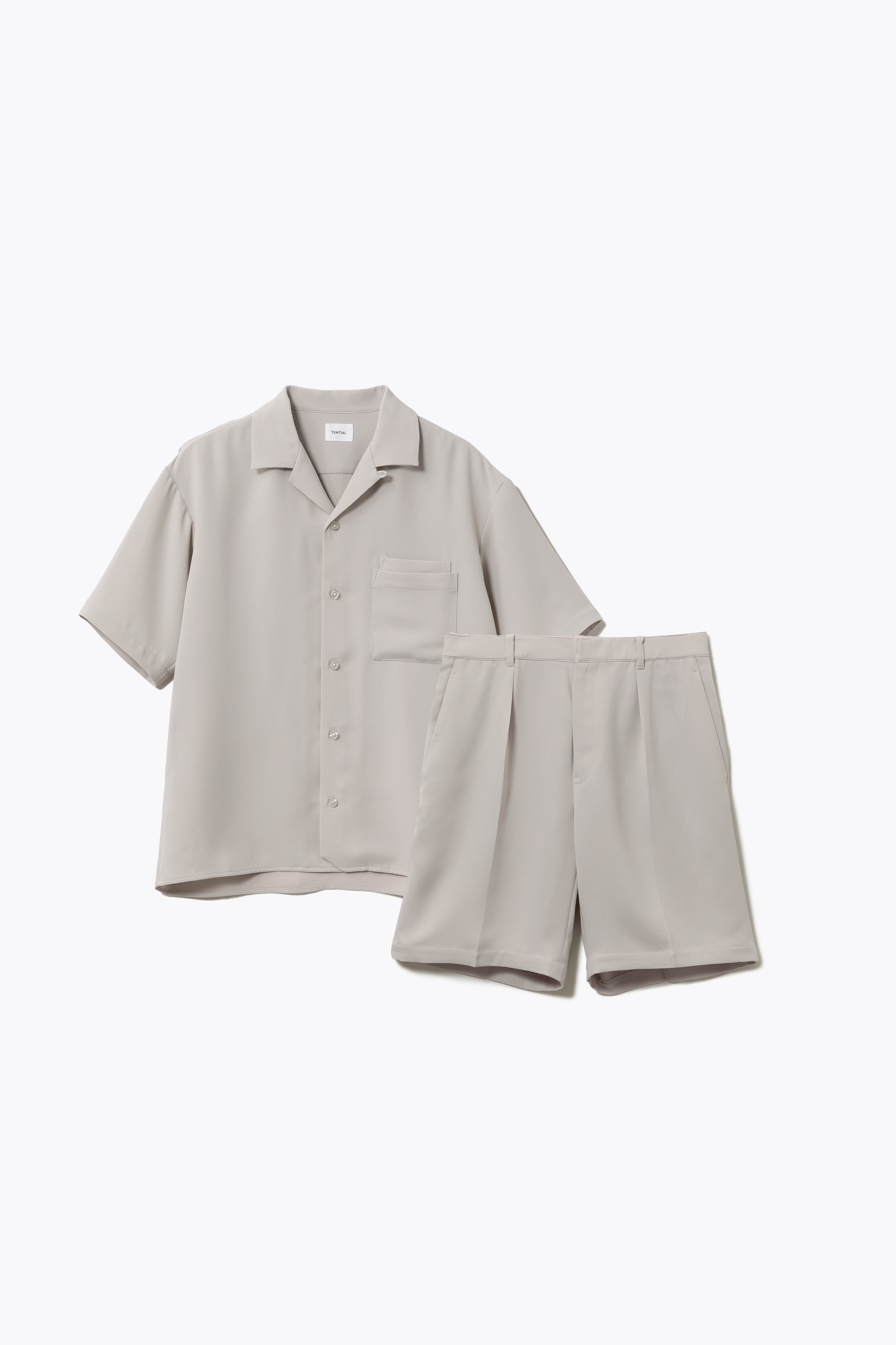 MIGARU Dry Short Sleeve Shirt Open Collar / Short Pants