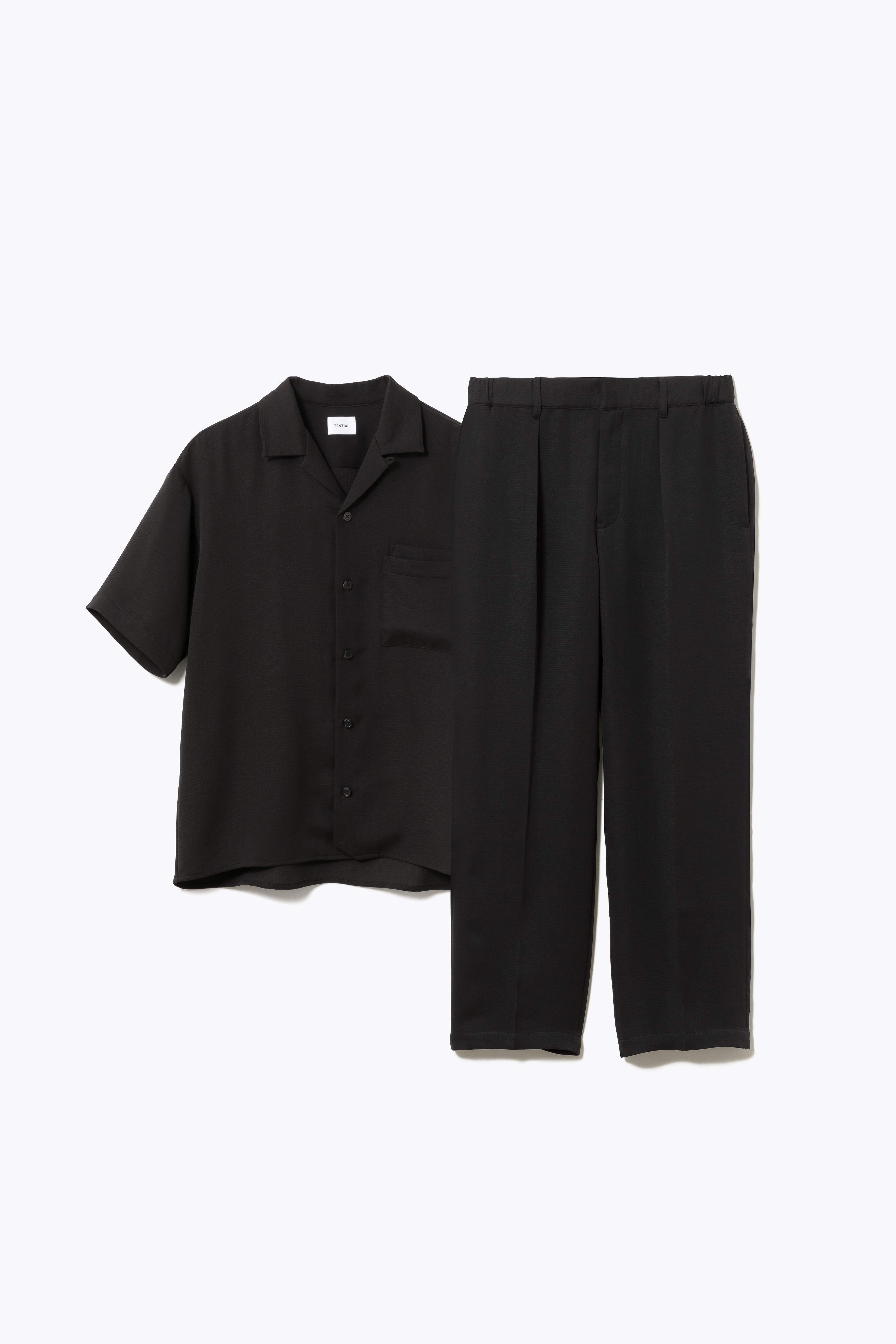 MIGARU Dry Short Sleeve Shirt Open Collar / Long Pants
