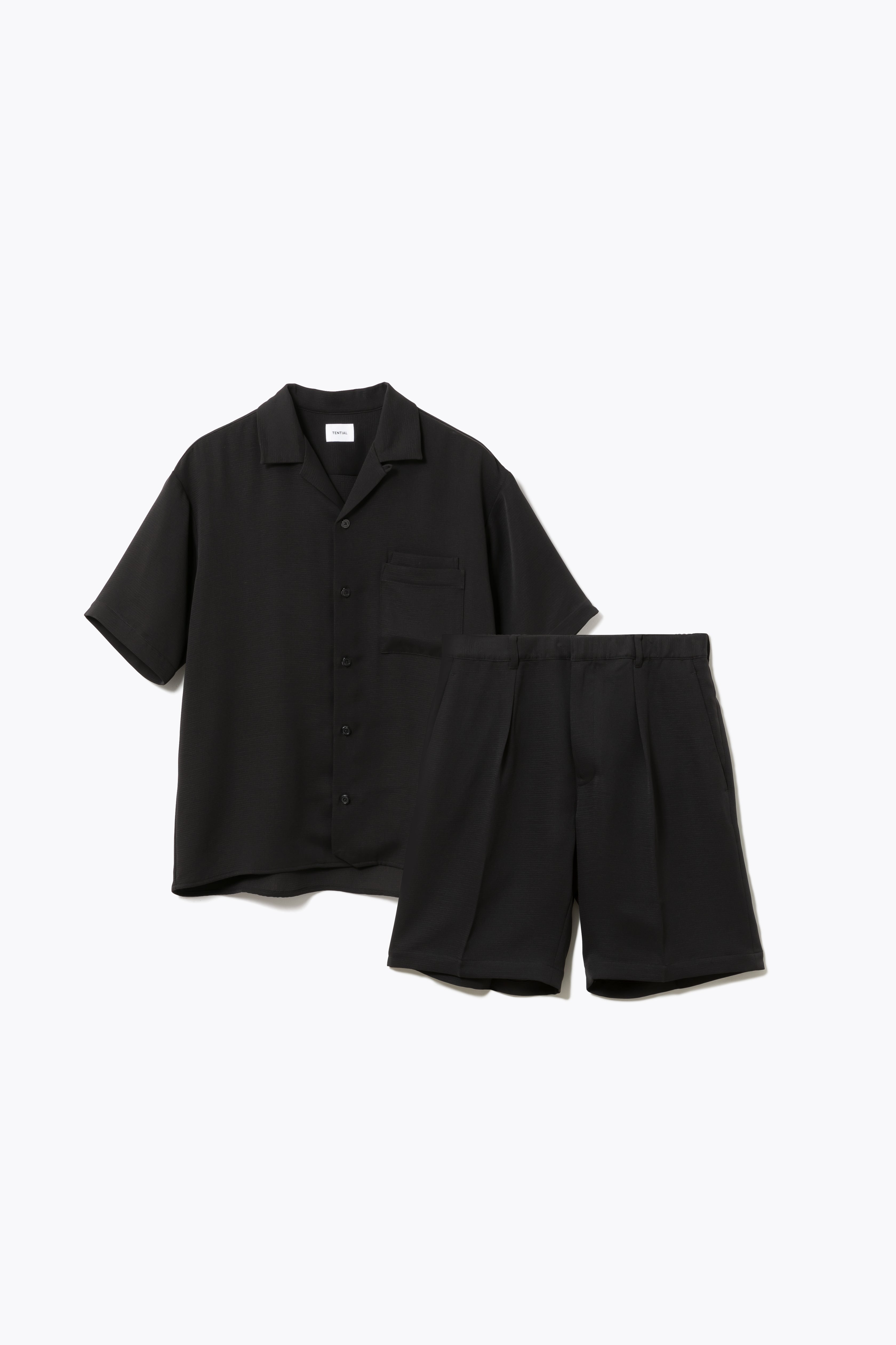 MIGARU Dry Short Sleeve Shirt Open Collar / Long Pants