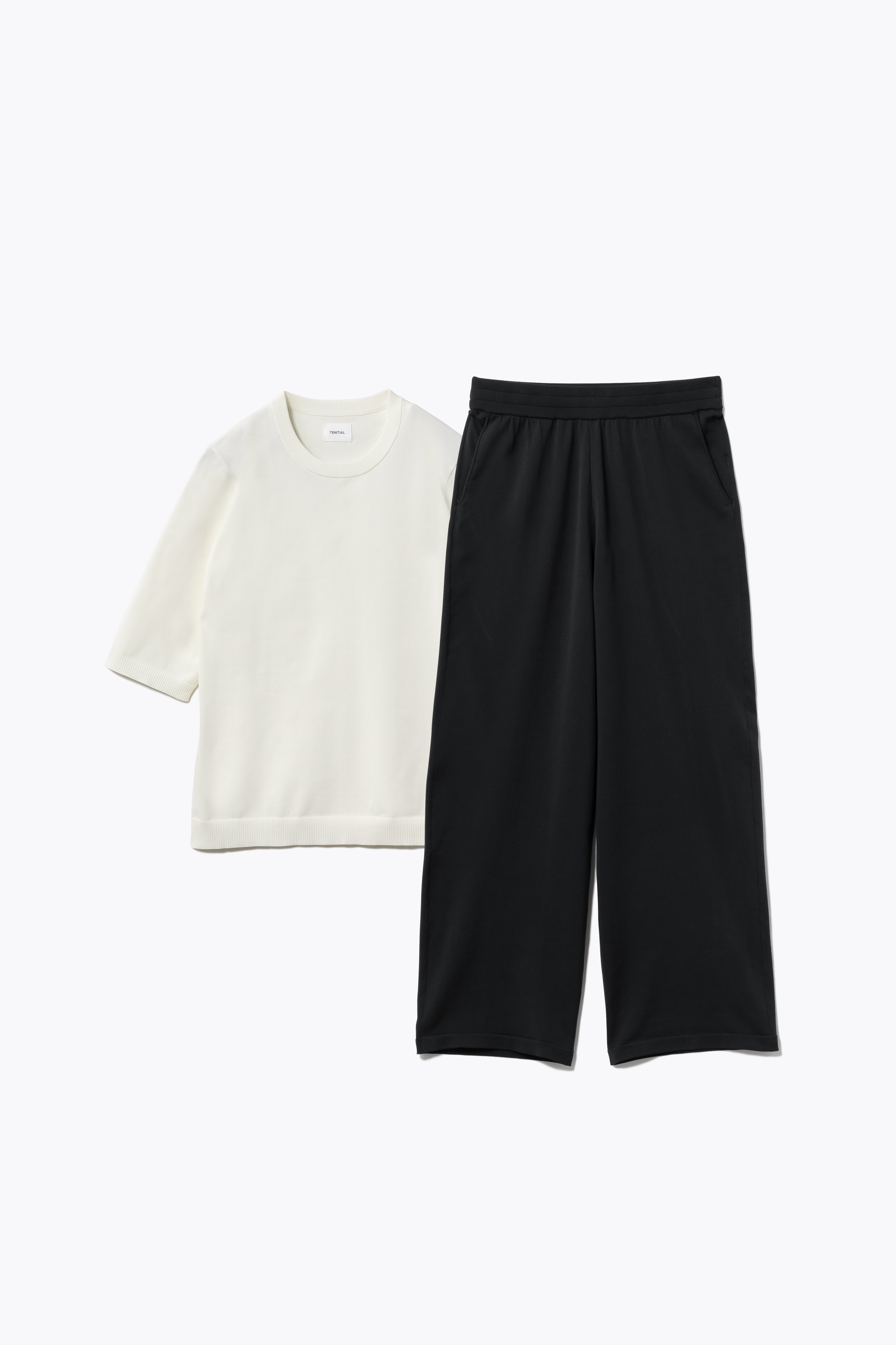 MIGARU Light Knit Women's Short Sleeve T-Shirt / Long Pants