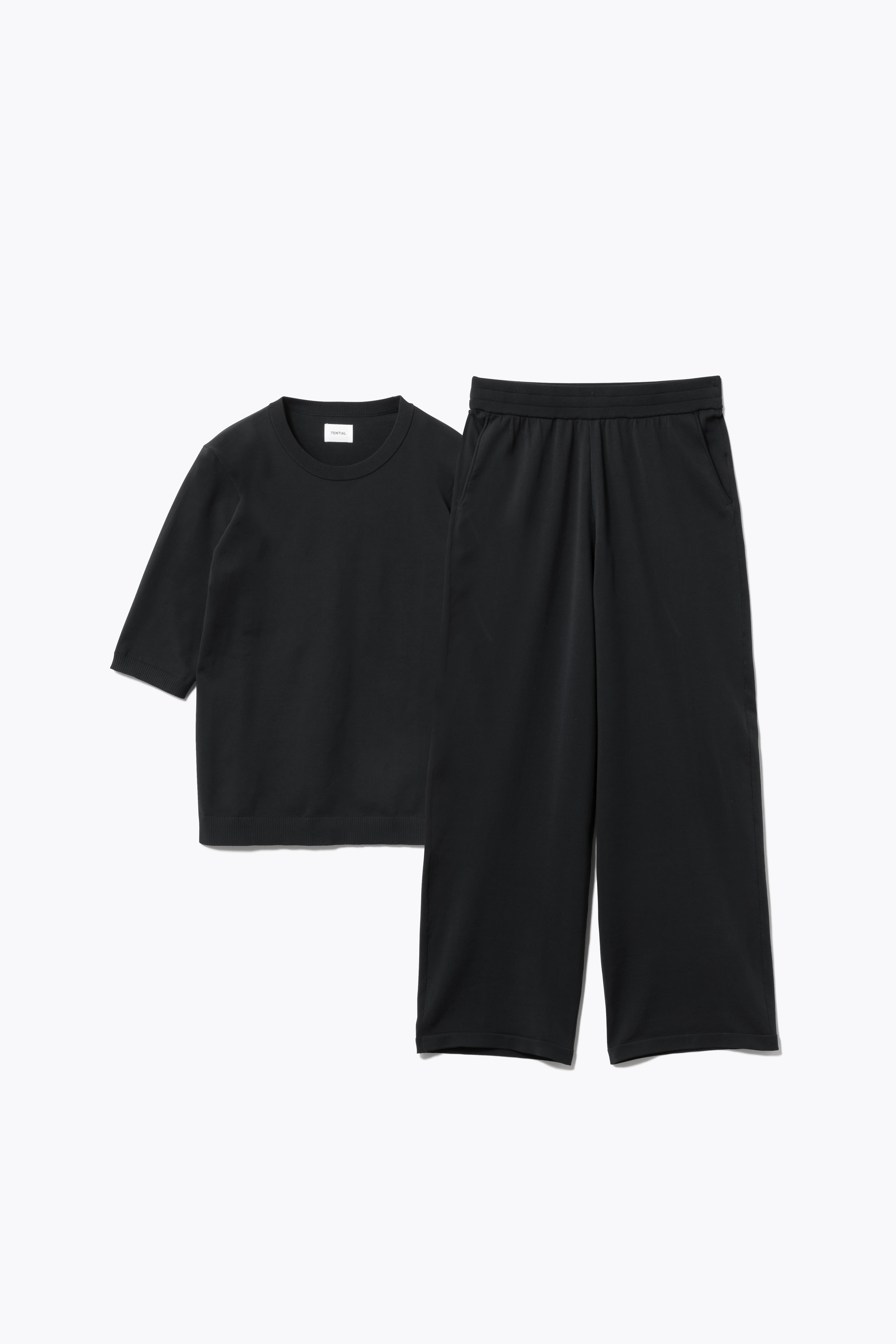 MIGARU Light Knit Women's Short Sleeve T-Shirt / Long Pants