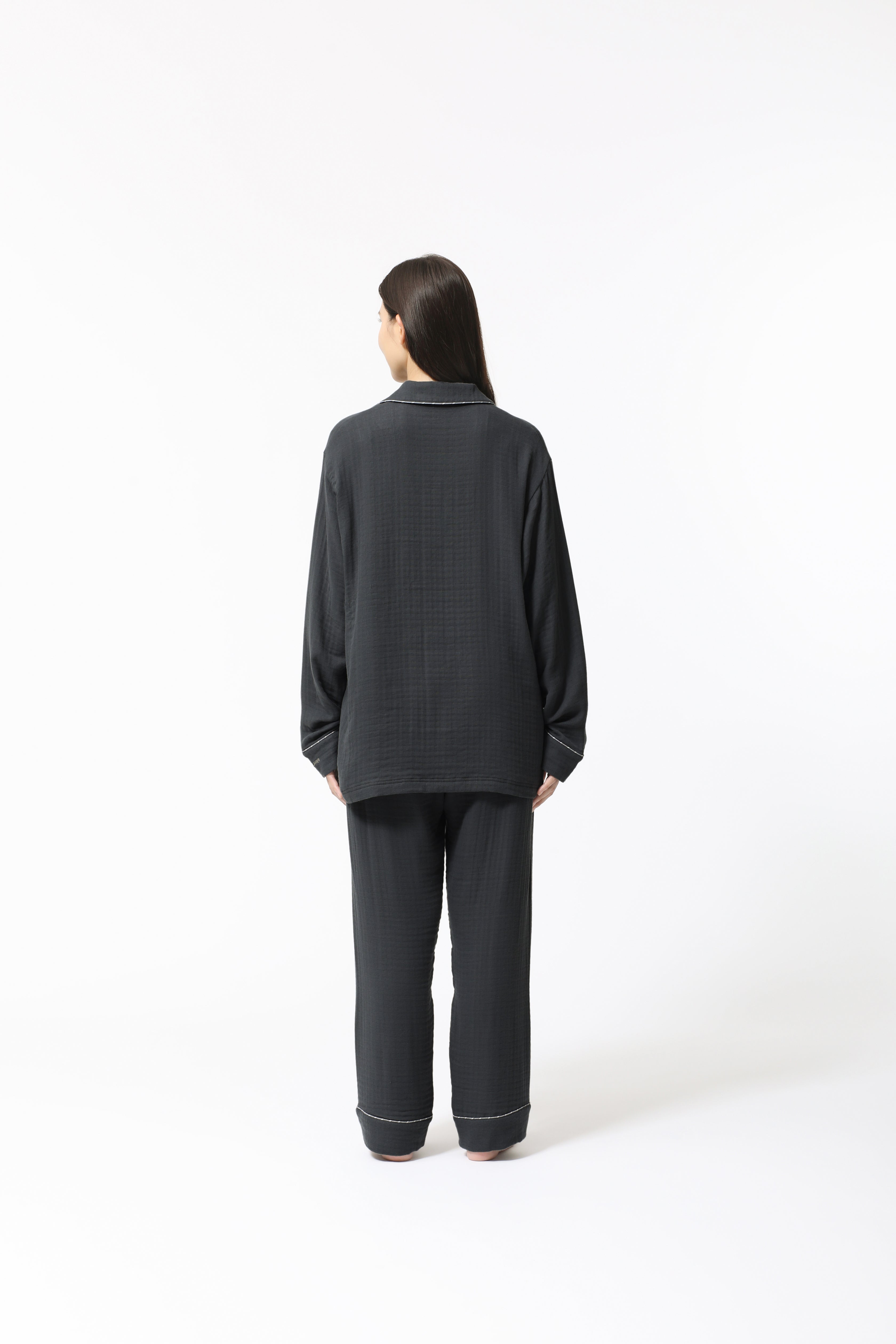 BAKUNE Pajamas Gauze Long Sleeve Shirt / Long Pants