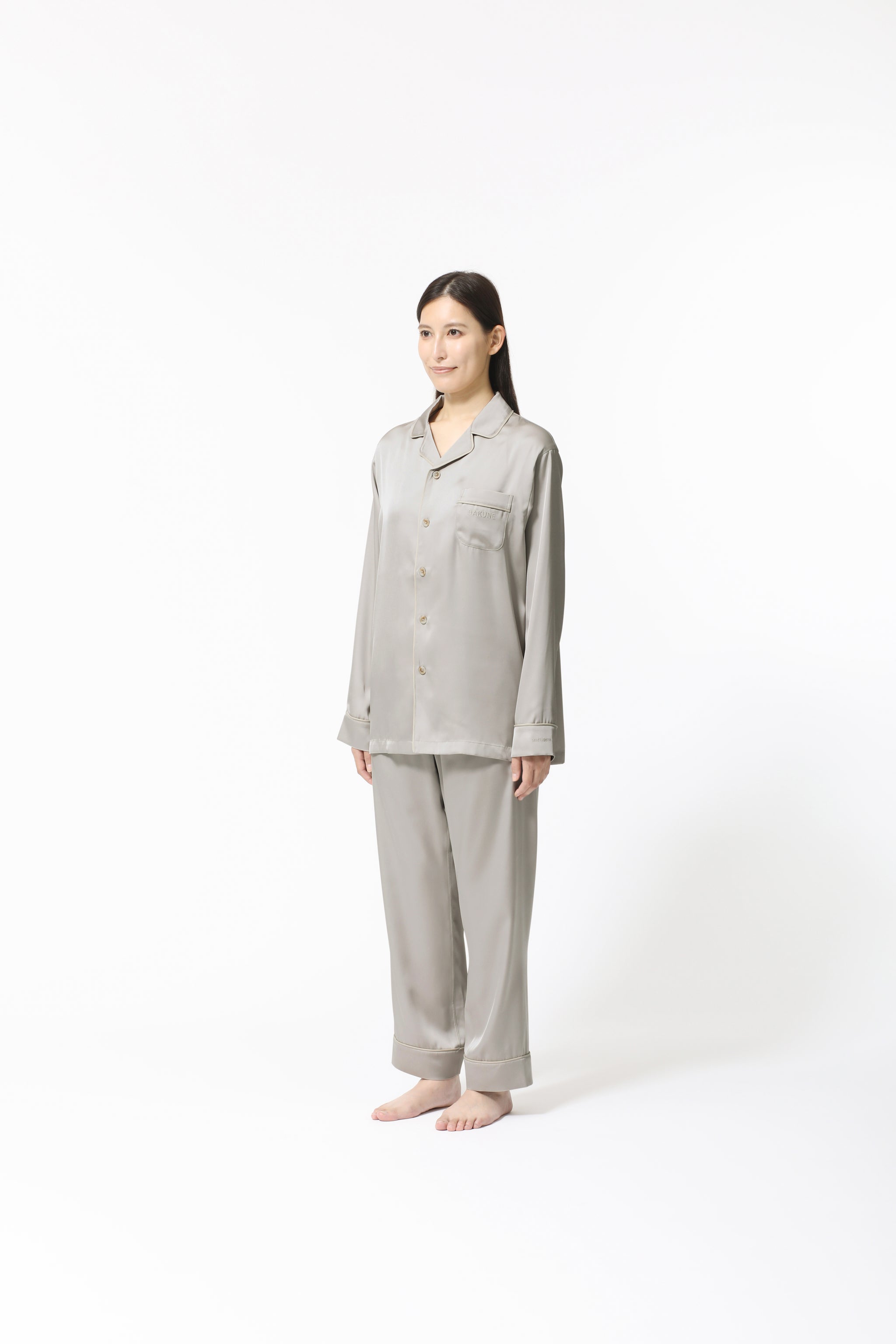 BAKUNE Pajamas Satin Long Setup - TENTIAL