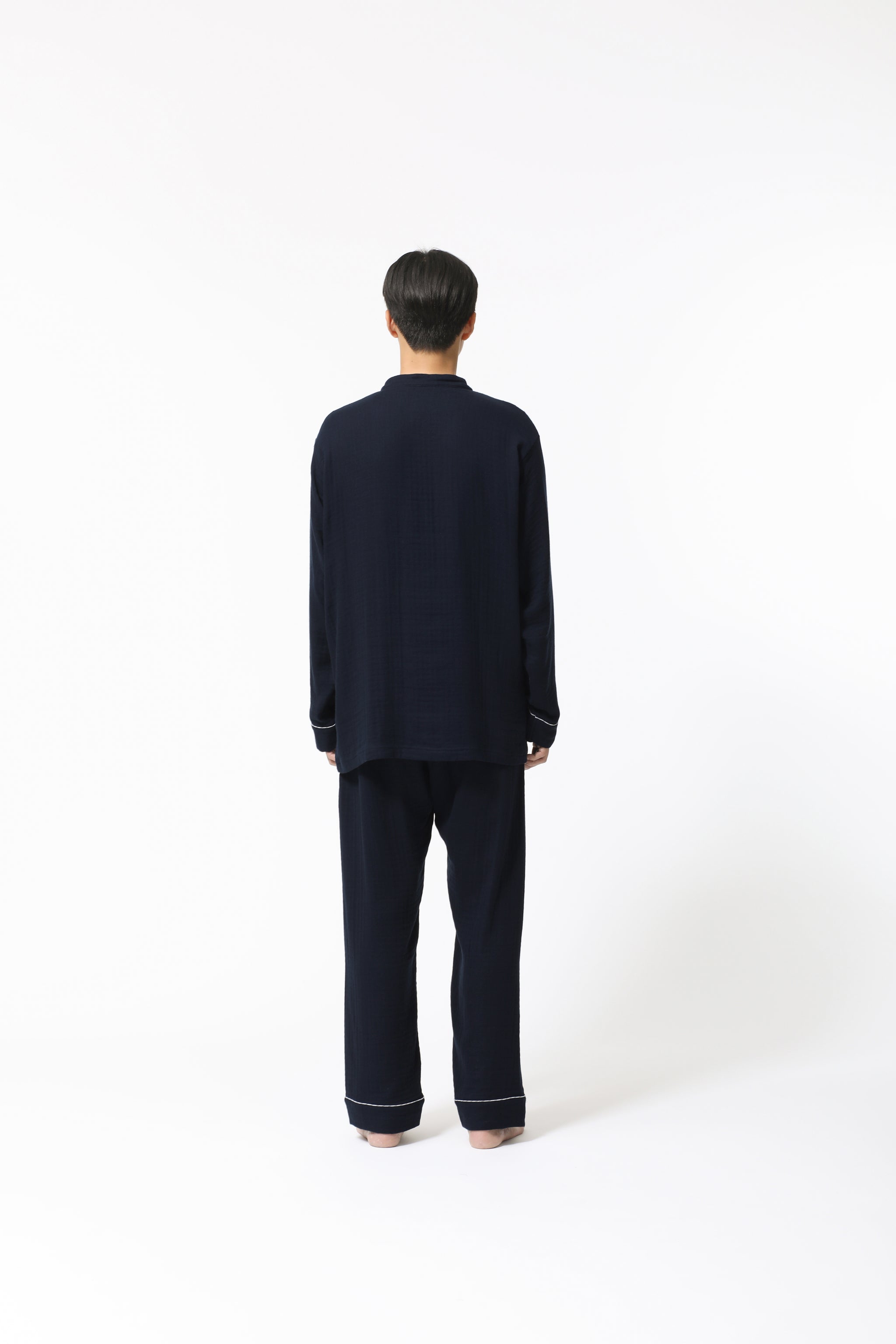 BAKUNE Pajamas Gauze Band Collar Long Setup - TENTIAL