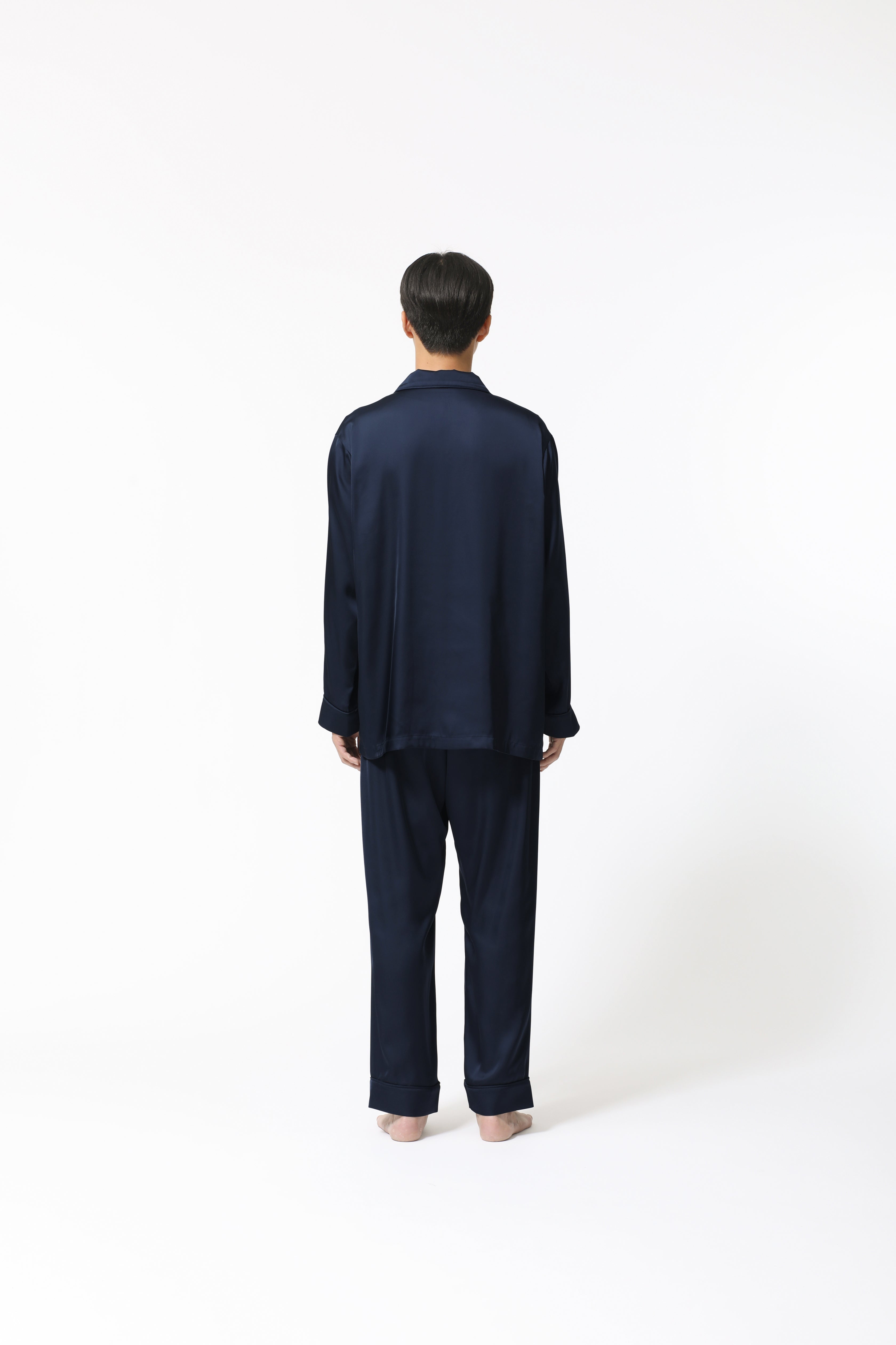 BAKUNE Pajamas Satin Long Sleeve Shirt / Long Pants
