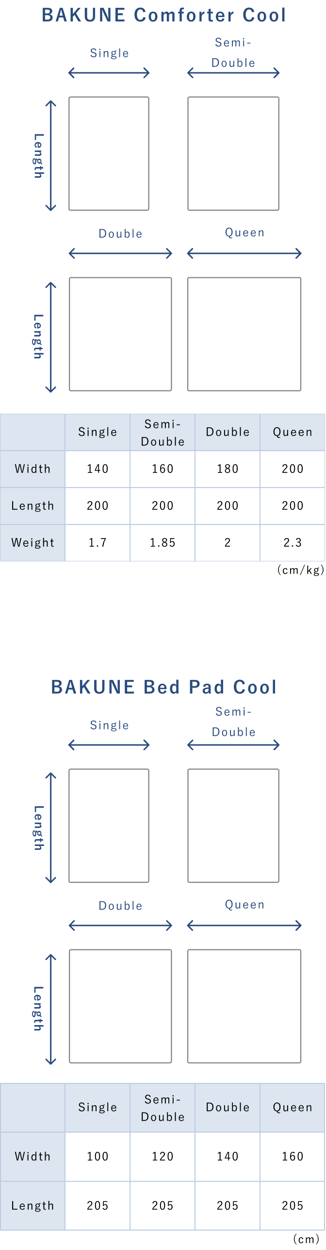 BAKUNE Comforter Cool / 2-Piece Bedding Set