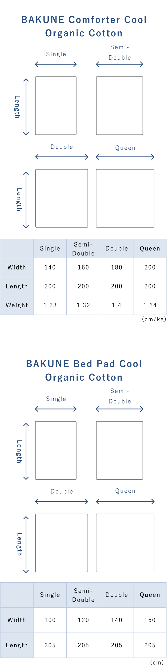 BAKUNE Comforter Cool Organic Cotton / 2-Piece Bedding Set