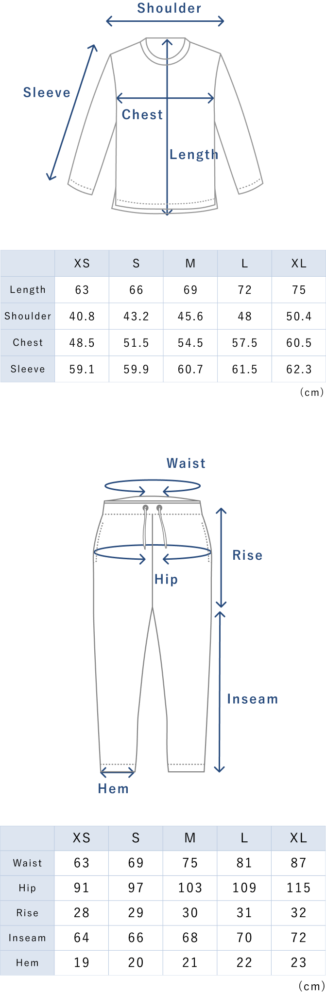 BAKUNE Pile Long Sleeve T-Shirt / Long Pants