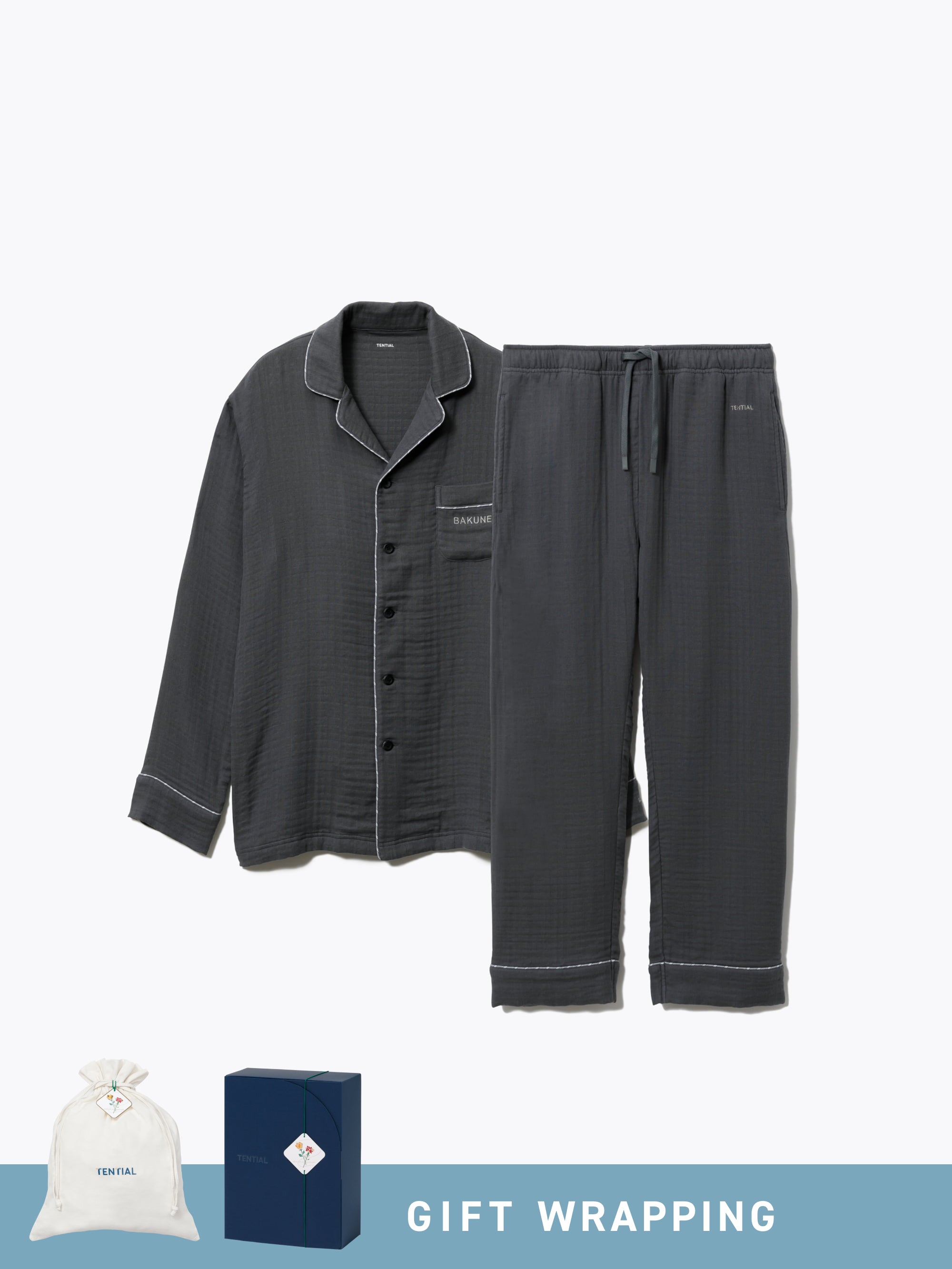 Gift Set - BAKUNE Pajamas Gauze Long Setup - TENTIAL